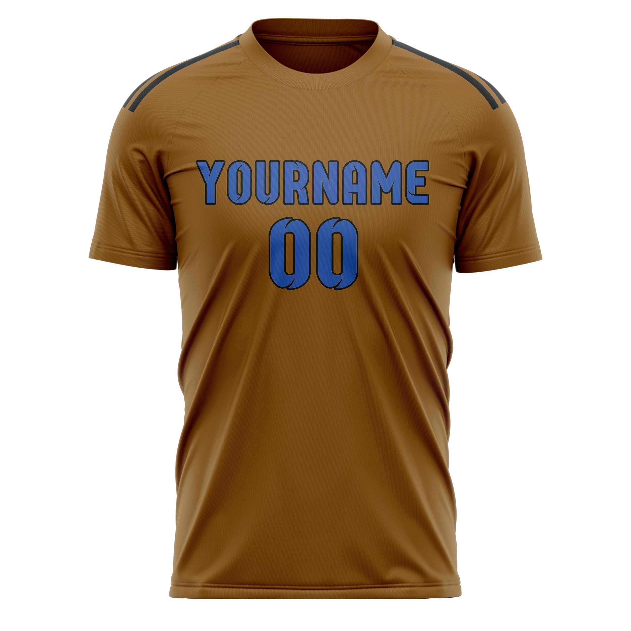 Custom Khaki Sky Blue Soccer Jersey