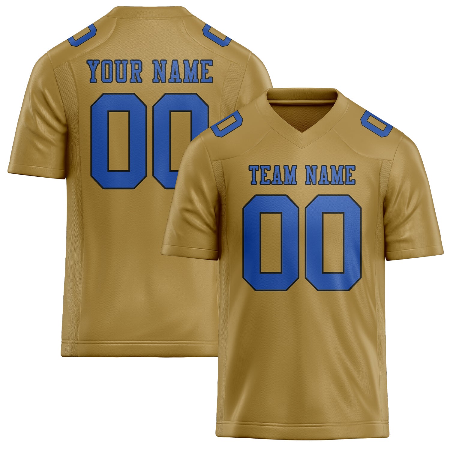 Custom Khaki Sky Blue Football Jersey