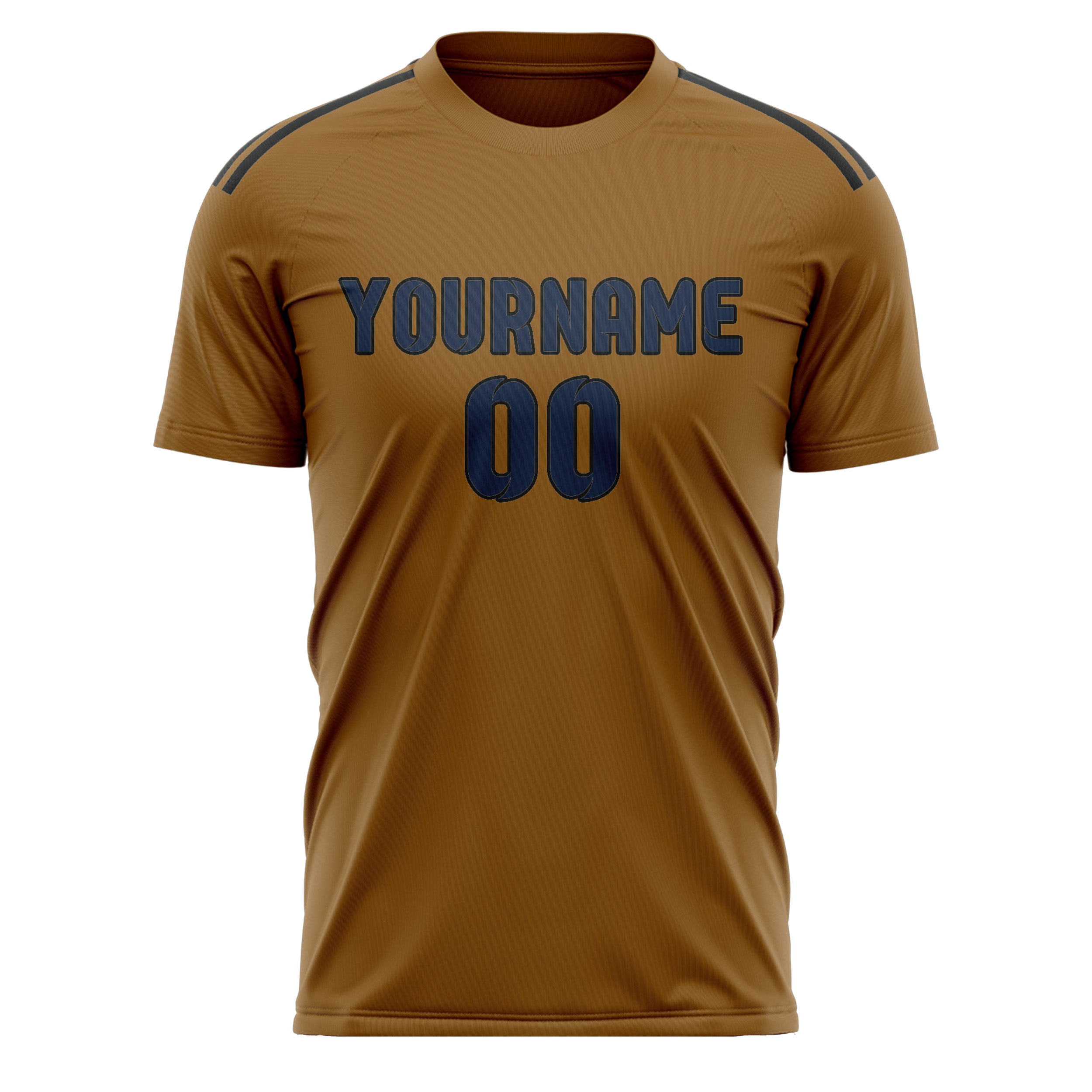 Custom Khaki Blue Soccer Jersey