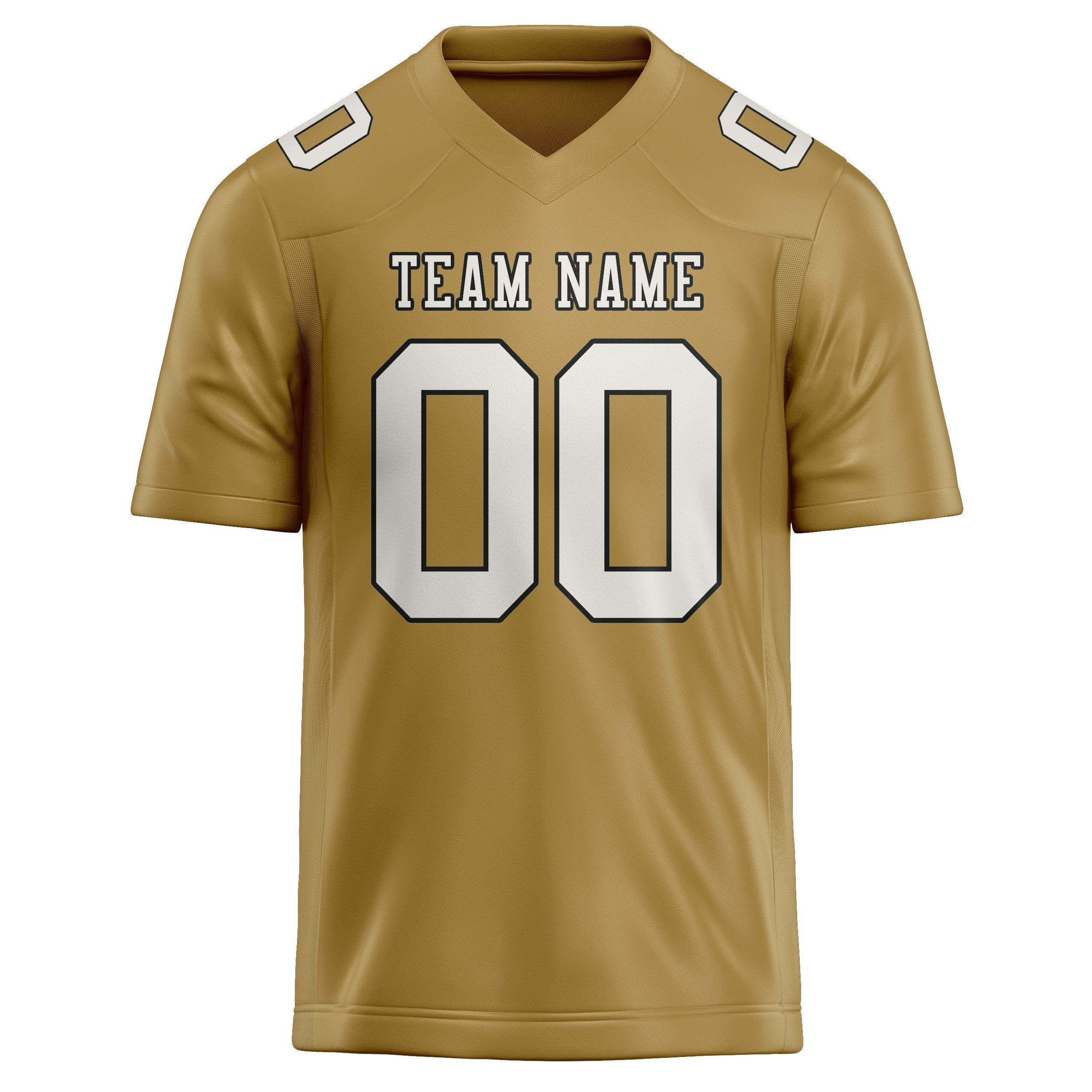 Custom Khaki White Football Jersey