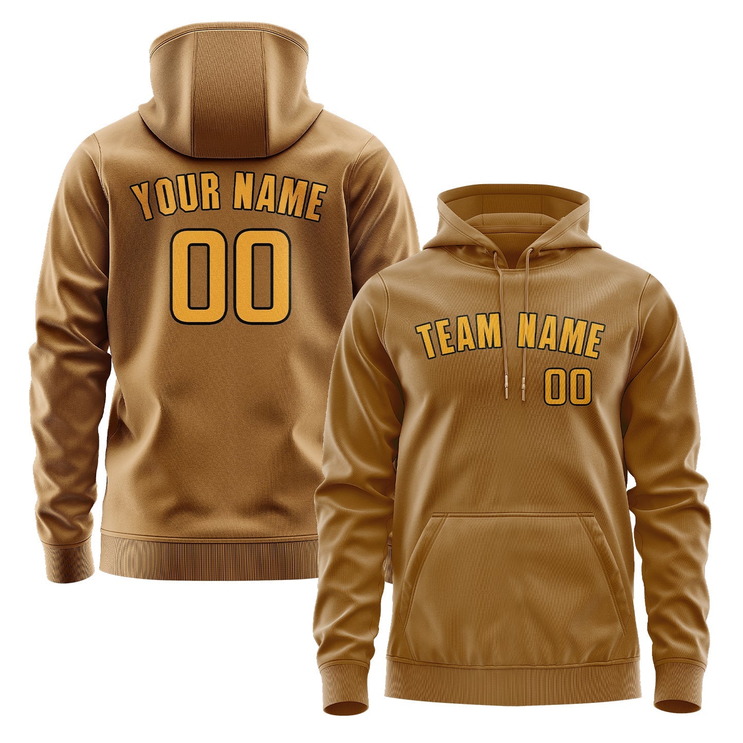 Custom Khaki Yellow Hoodie