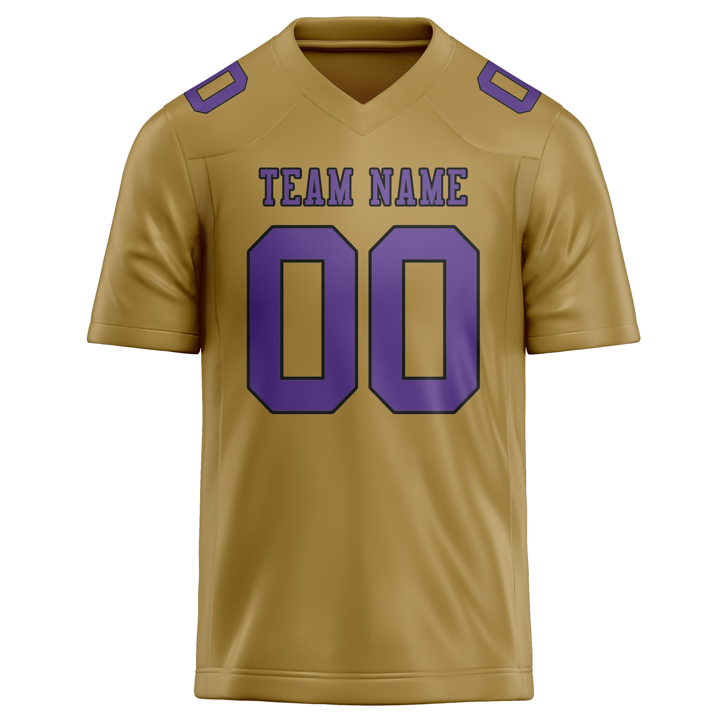 Custom Khaki Light Purple Football Jersey