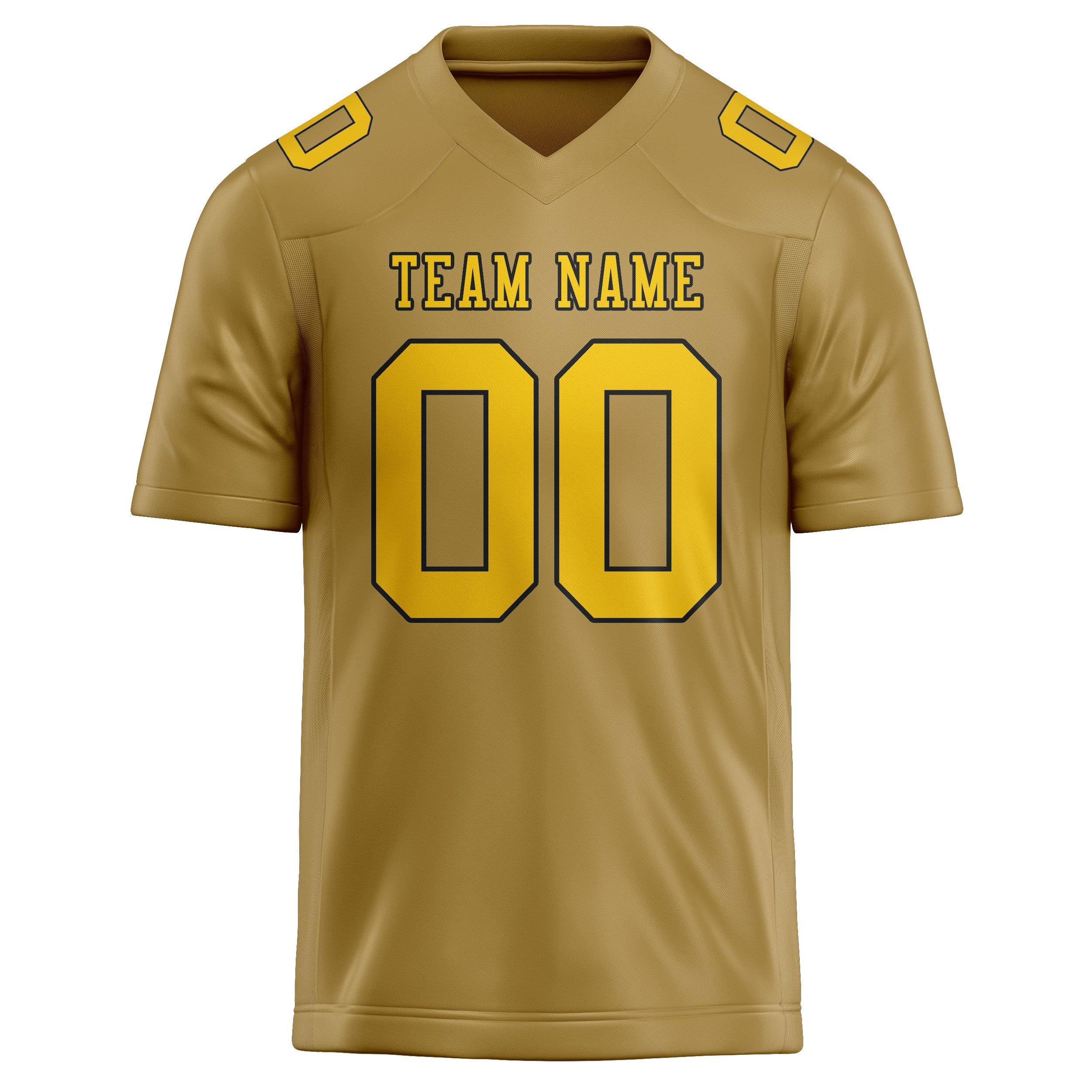 Custom Khaki Gold Football Jersey