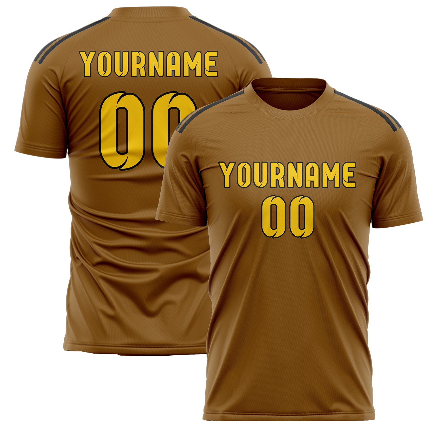 Custom Khaki Gold Soccer Jersey