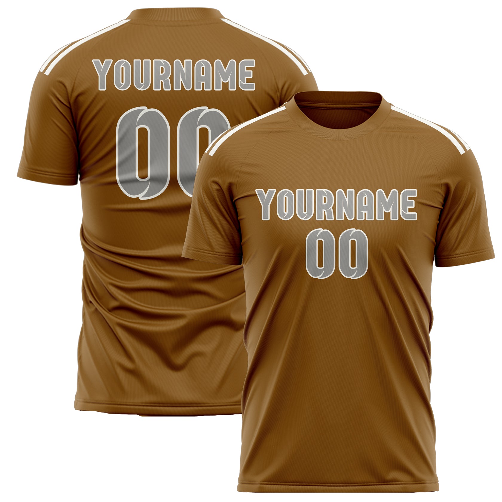 Custom Khaki Gray Soccer Jersey