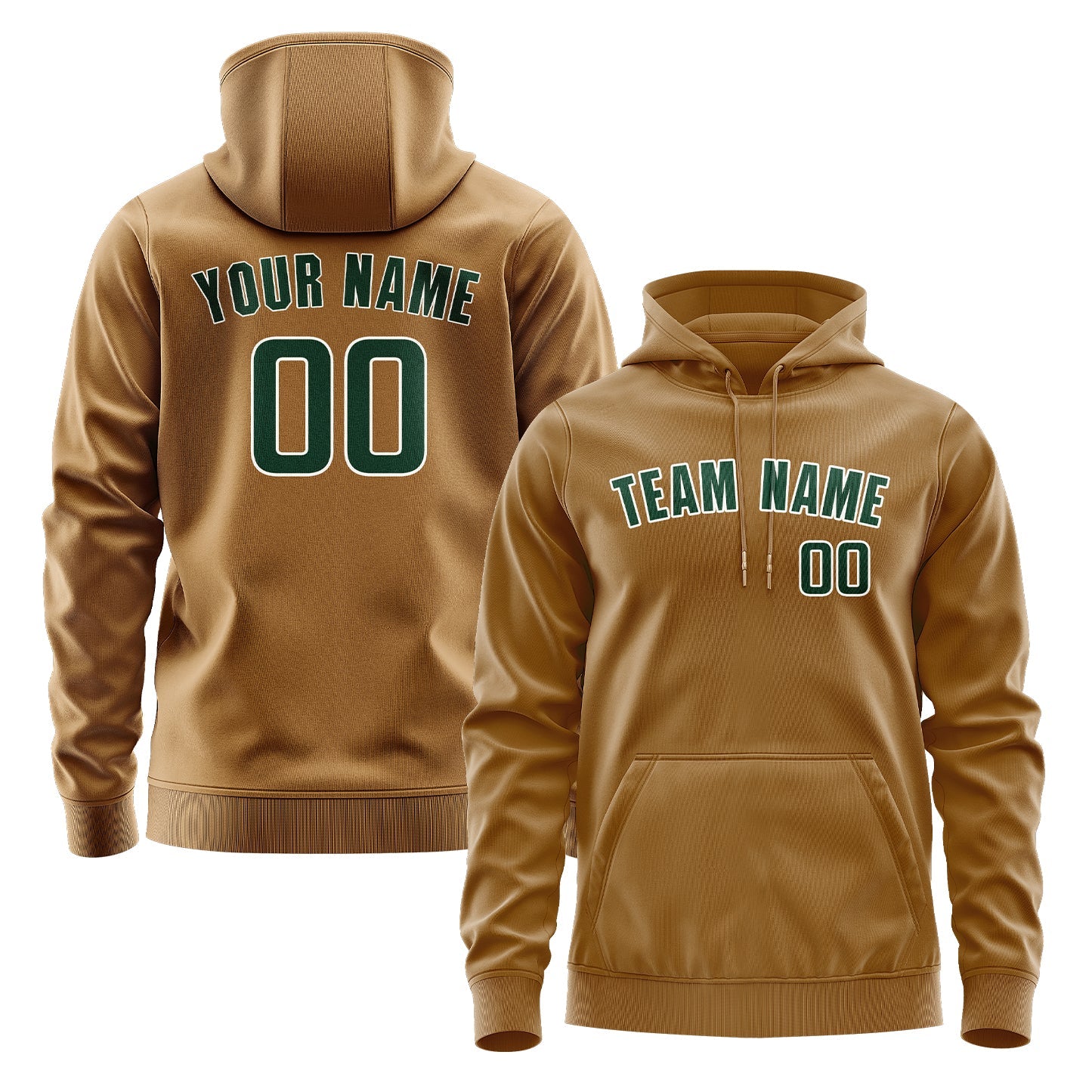 Custom Khaki Green Hoodie