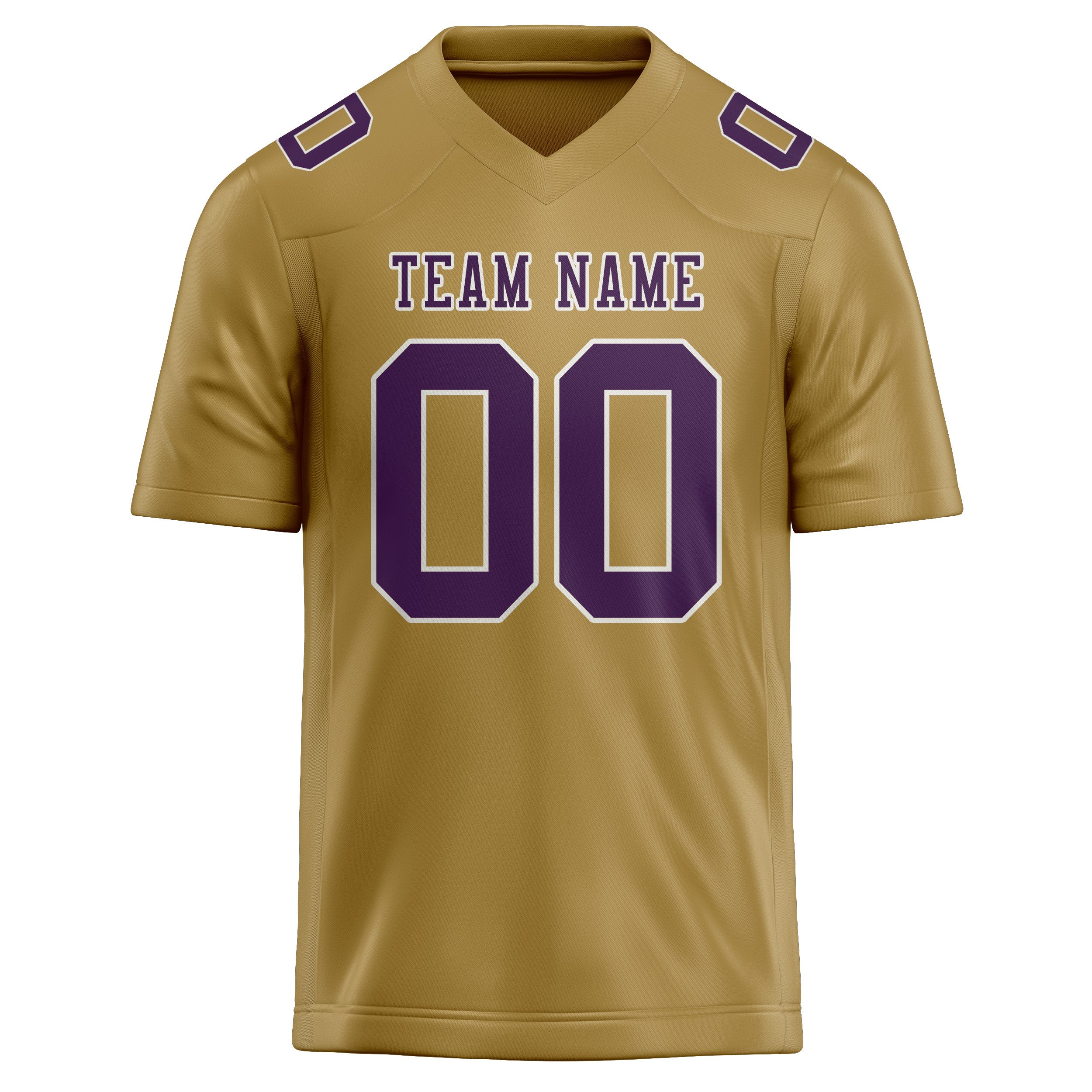 Custom Khaki Purple Football Jersey