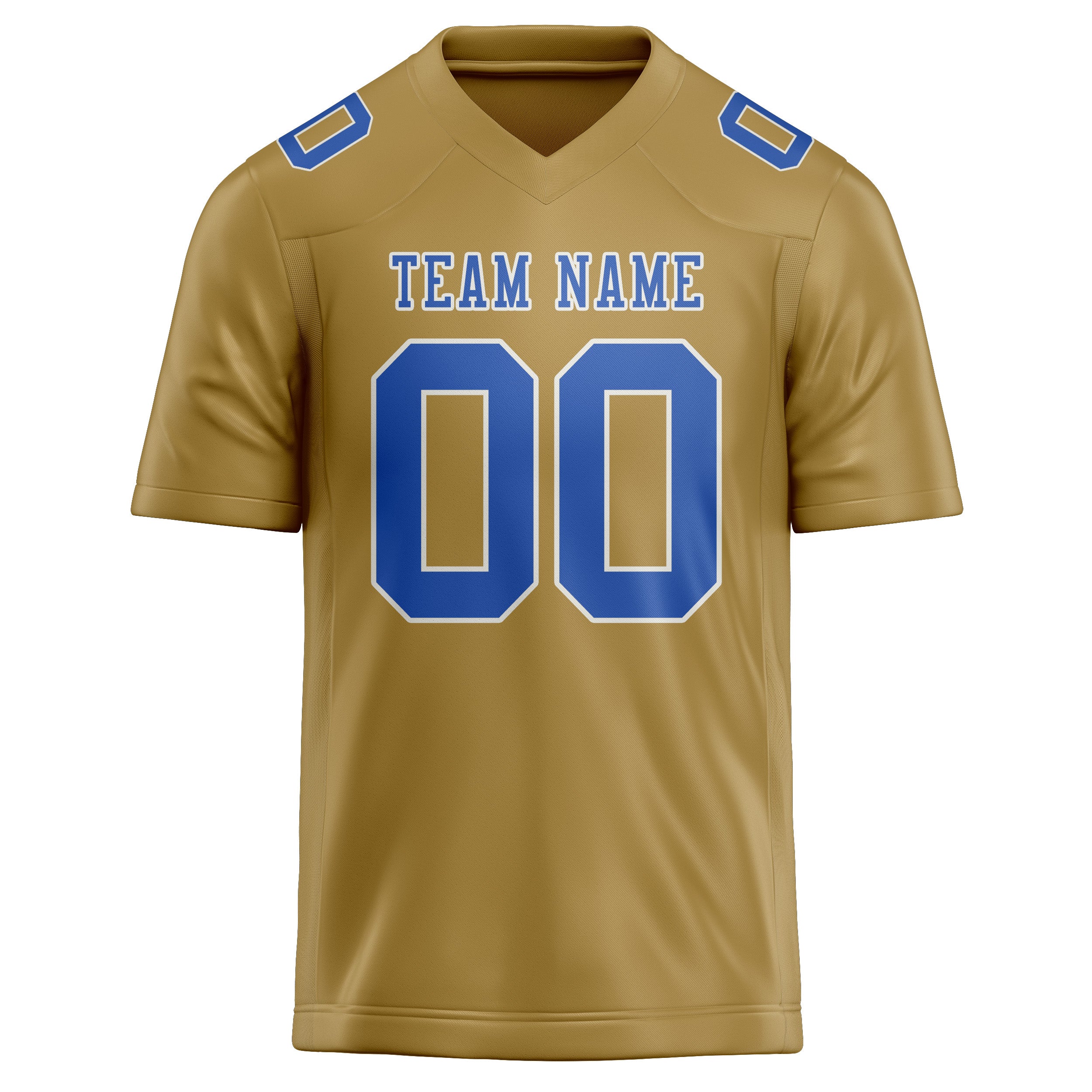 Custom Khaki Sky Blue Football Jersey