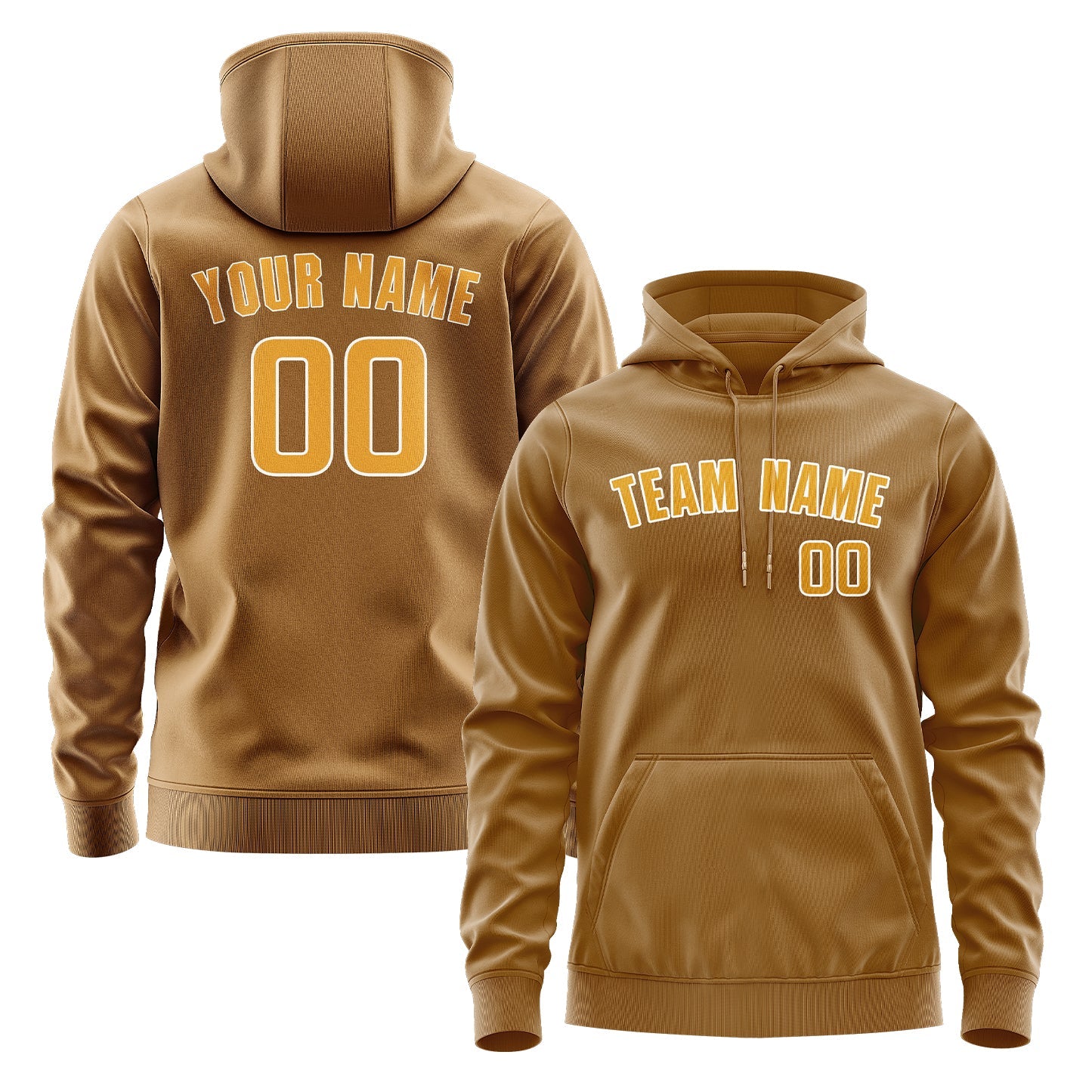 Custom Khaki Yellow Hoodie
