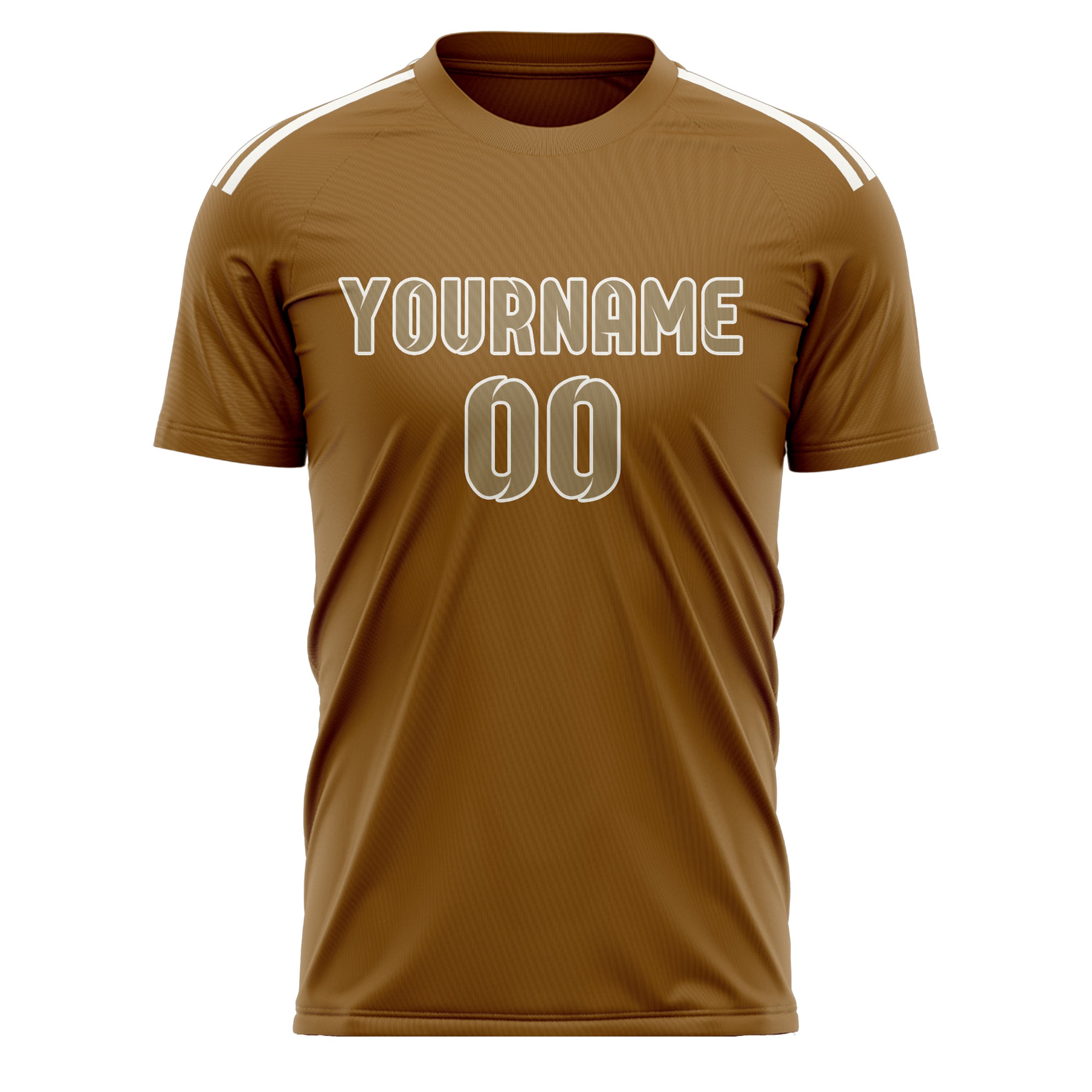 Custom Khaki Light Khaki Soccer Jersey