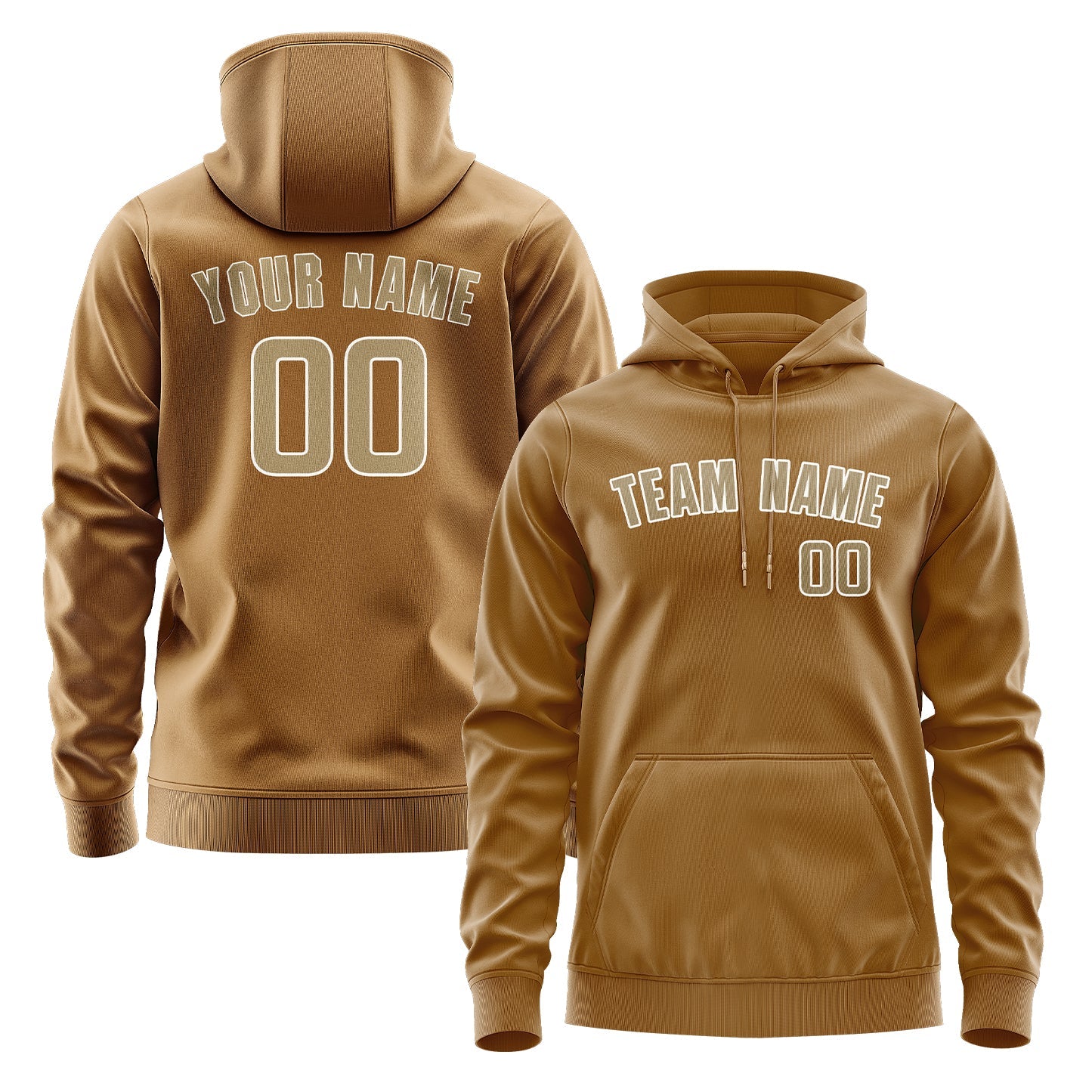 Custom Khaki Light Khaki Hoodie