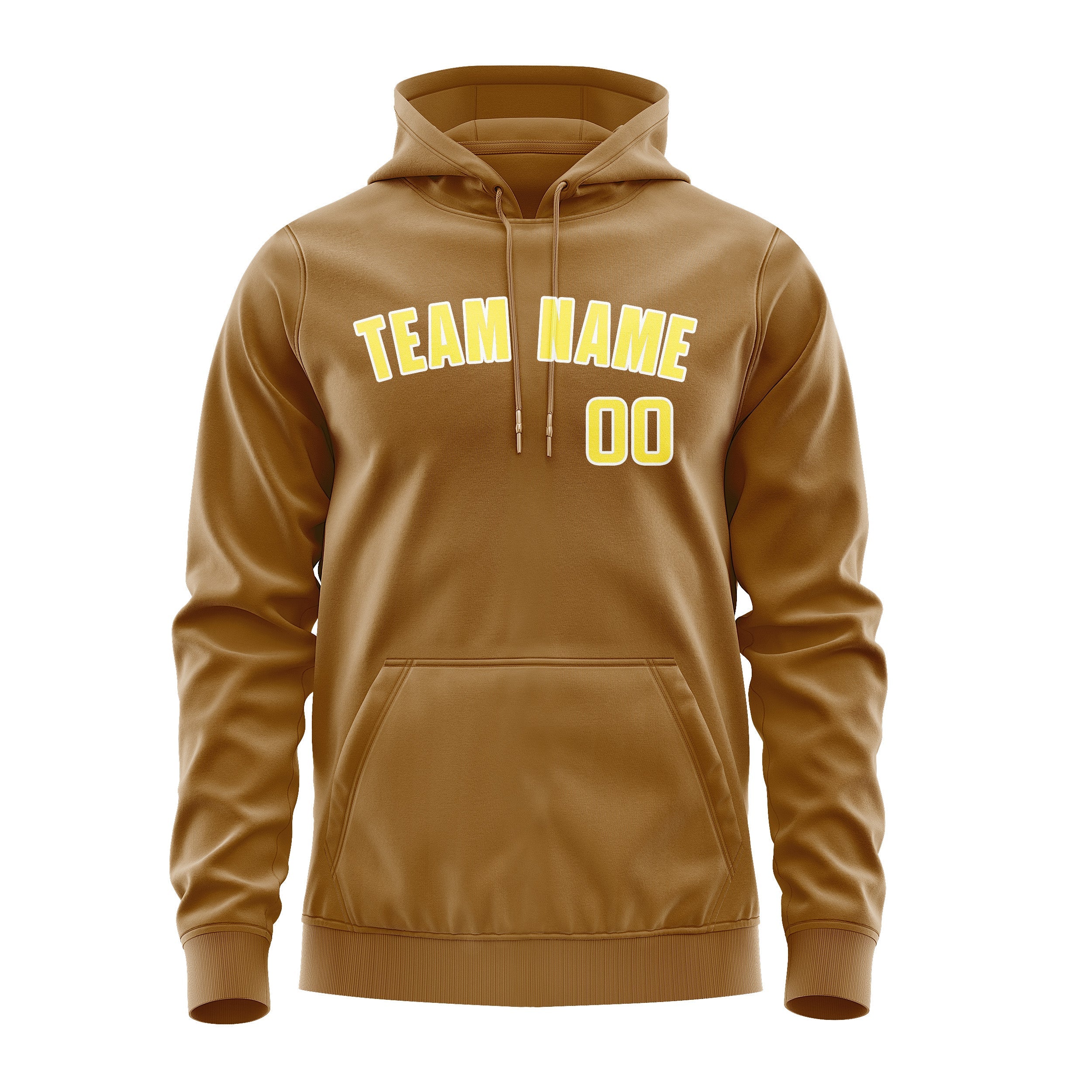 Custom Khaki Light Yellow Hoodie