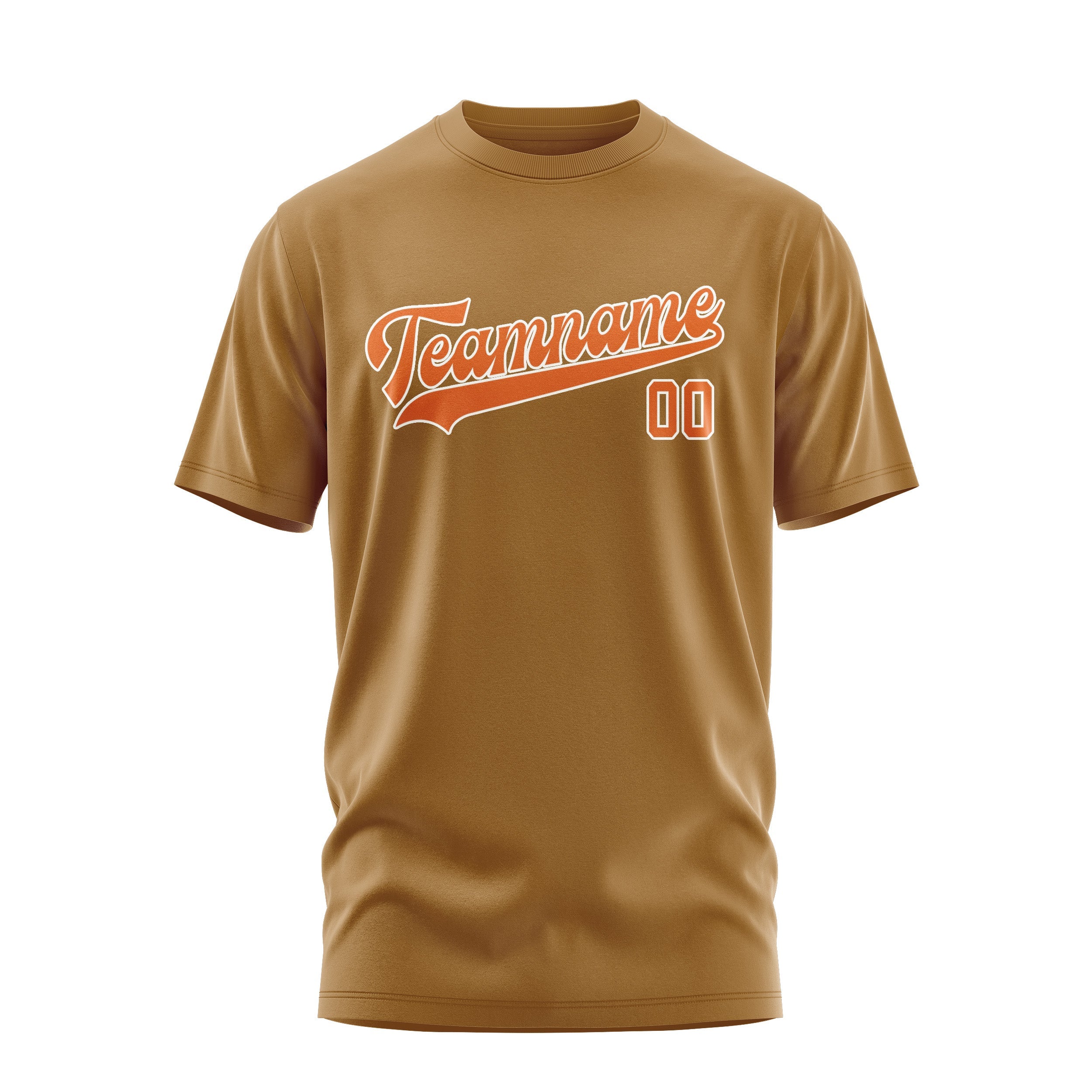 Custom Khaki Orange T-Shirt