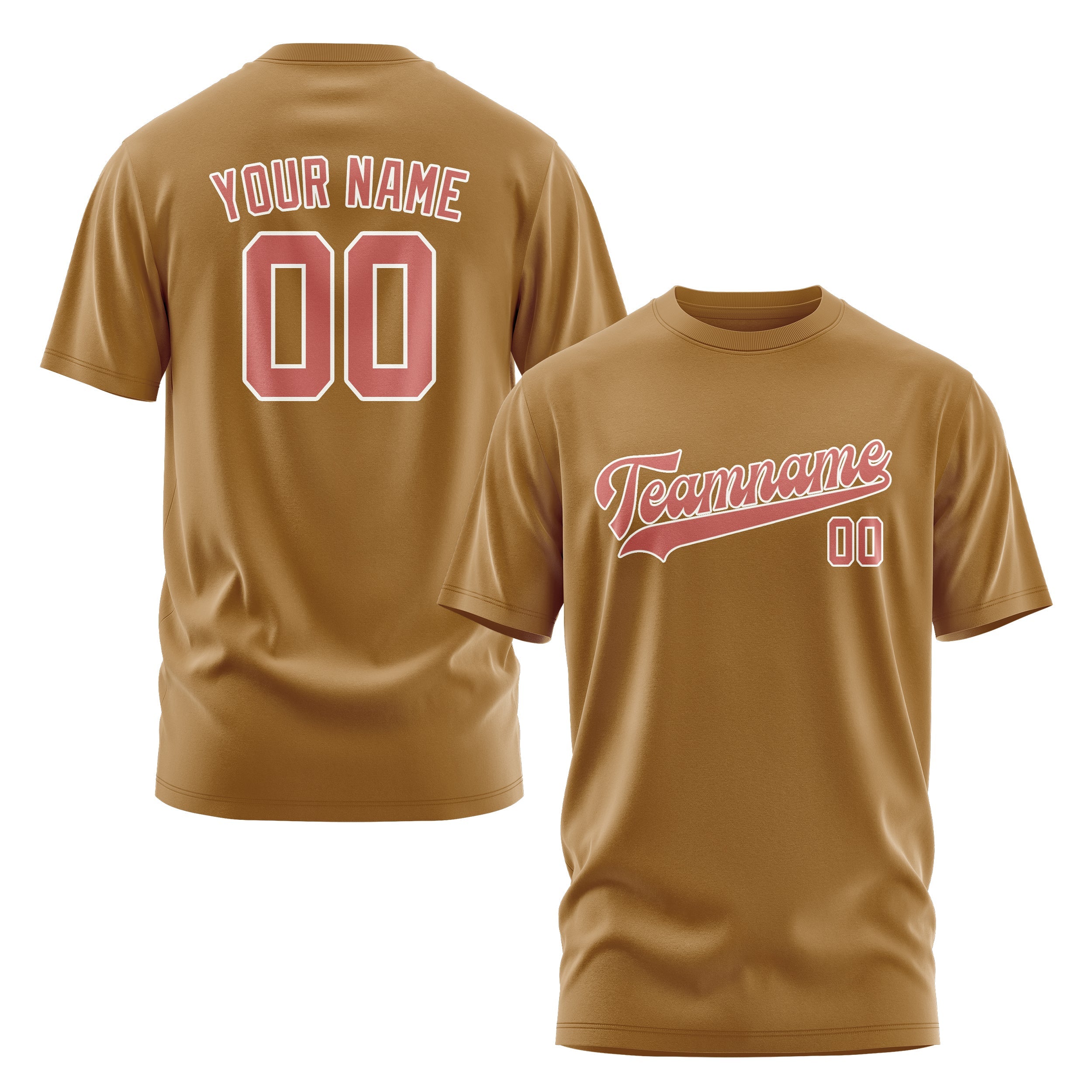 Custom Khaki Copper Rose T-Shirt