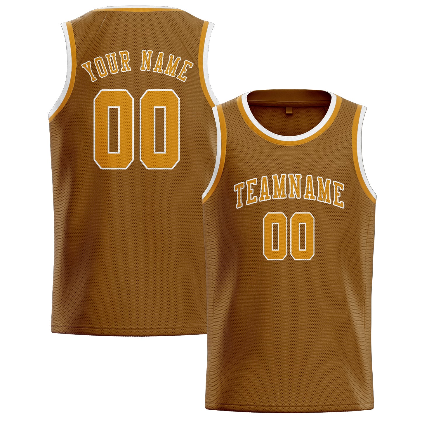 Custom Khaki Yellow Basketball Jersey