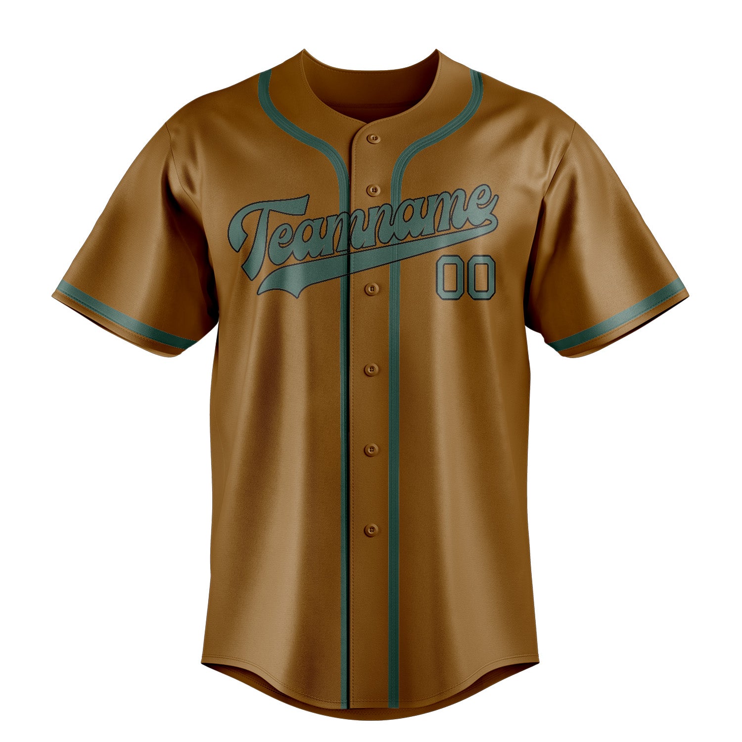 Custom Khaki Blue Green Baseball Jersey