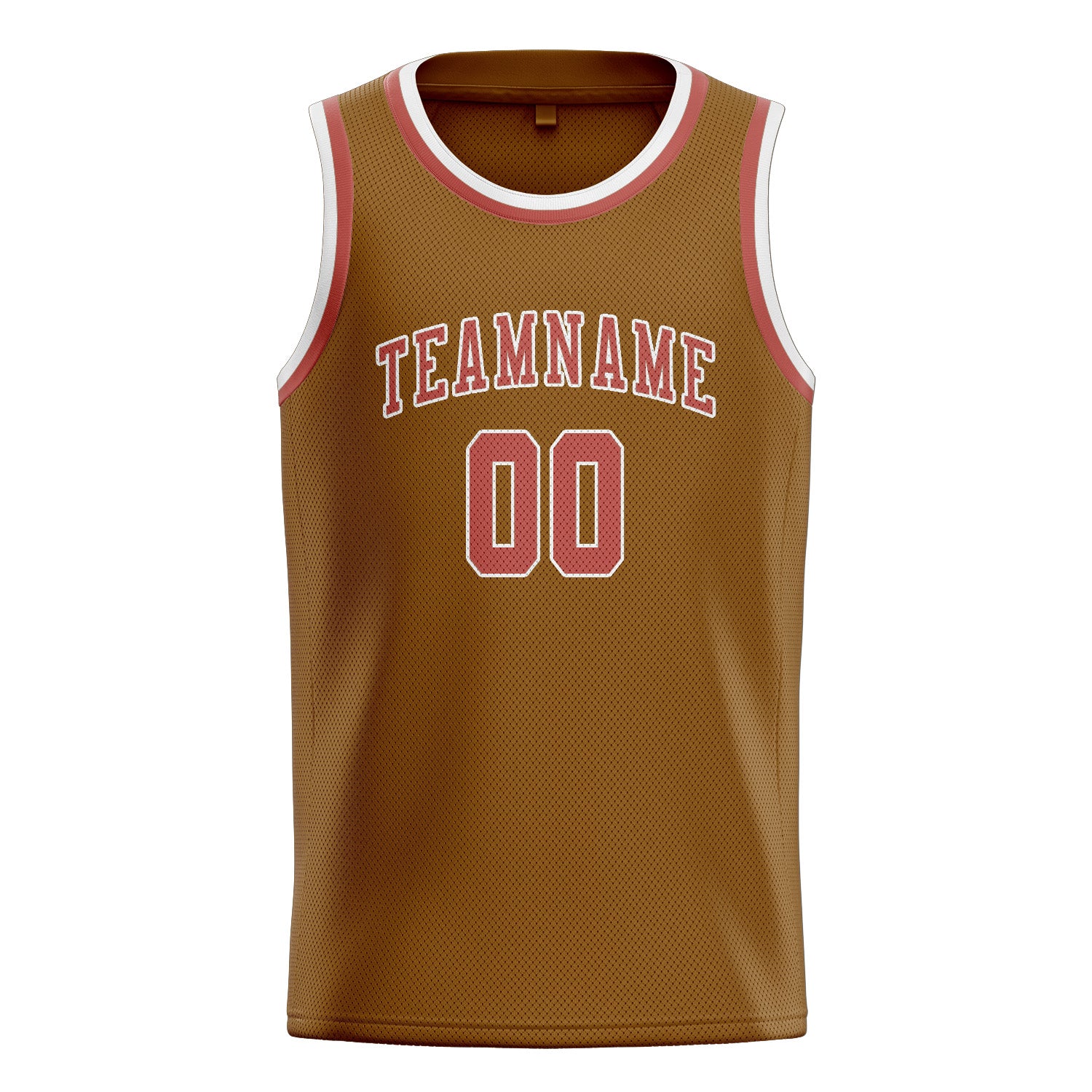 Custom Khaki Copper Rose Basketball Jersey