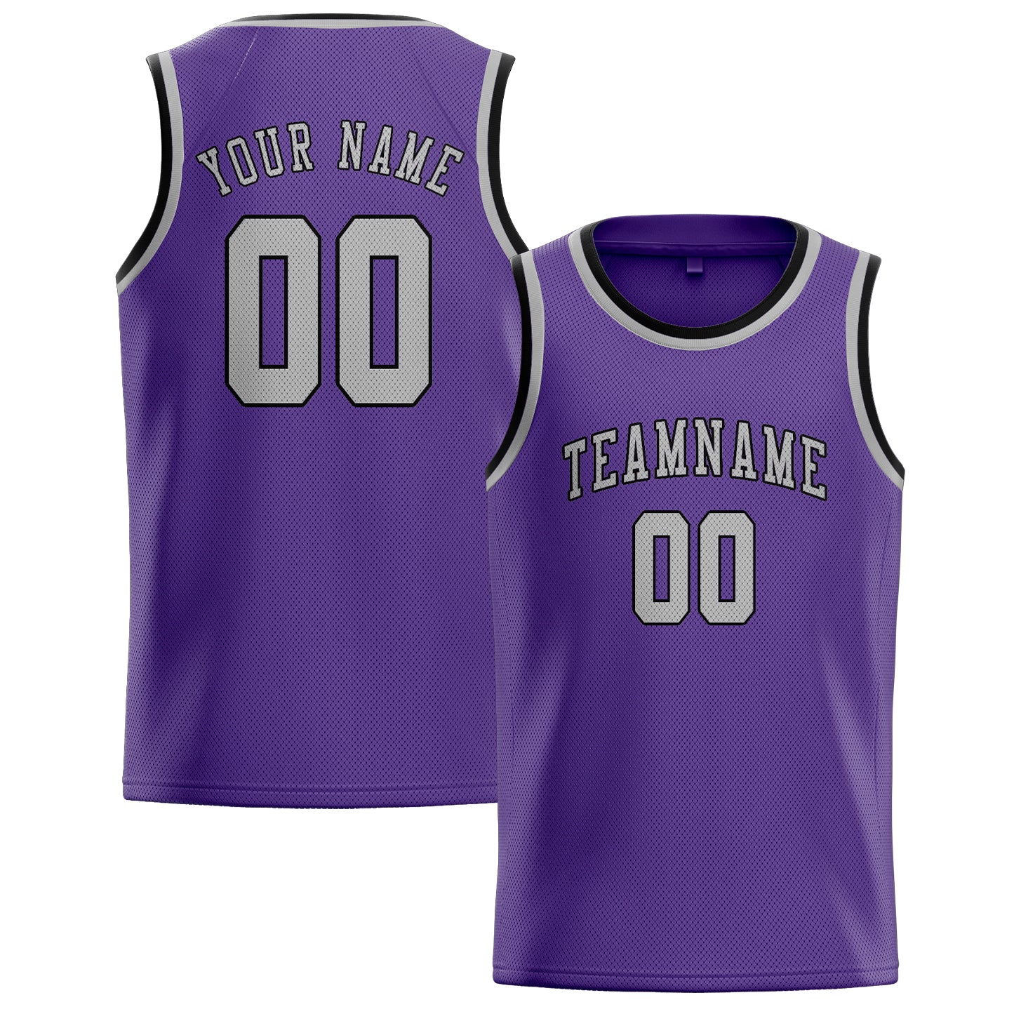 Custom Light Purple Gray Basketball Jersey