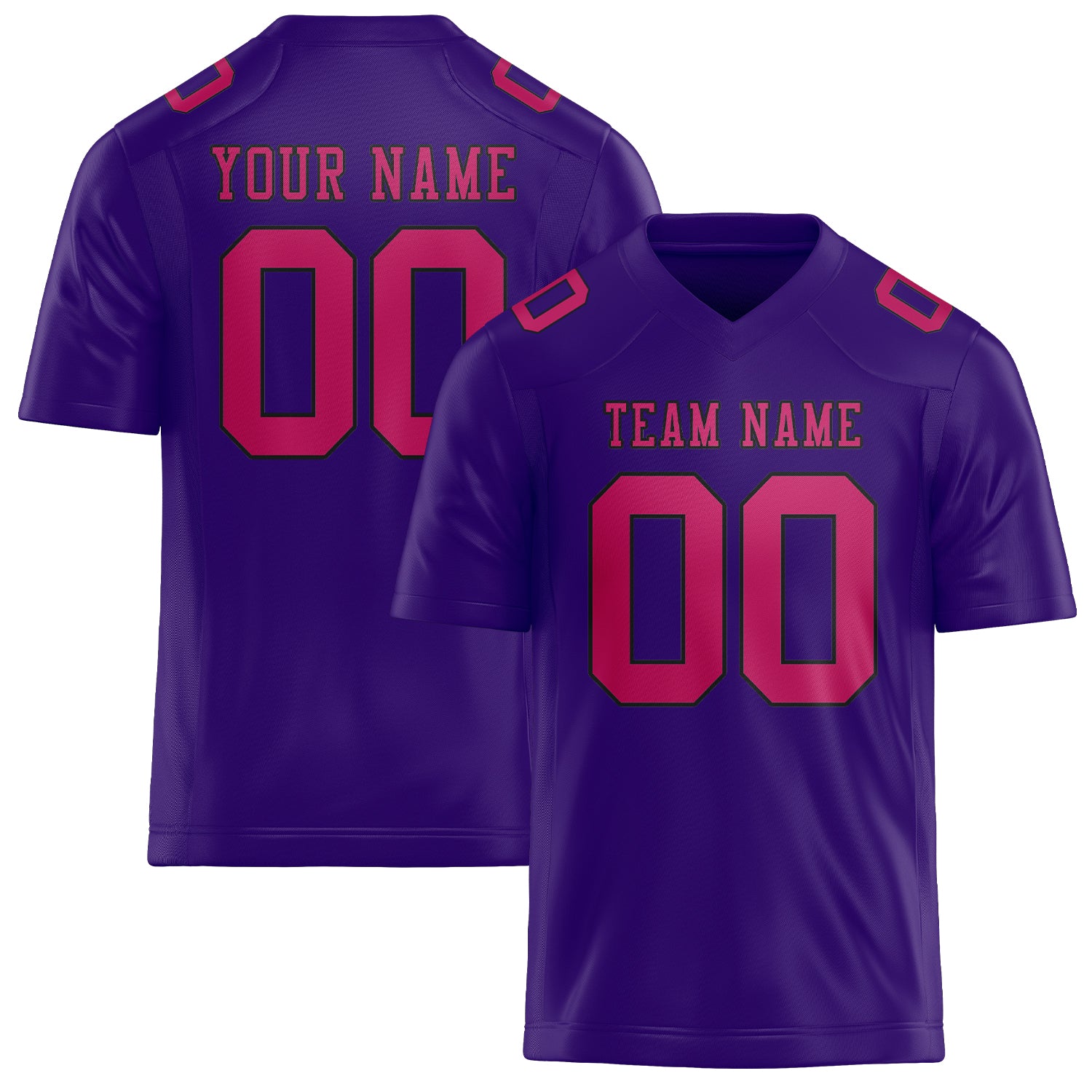Custom Light Purple Pink Football Jersey