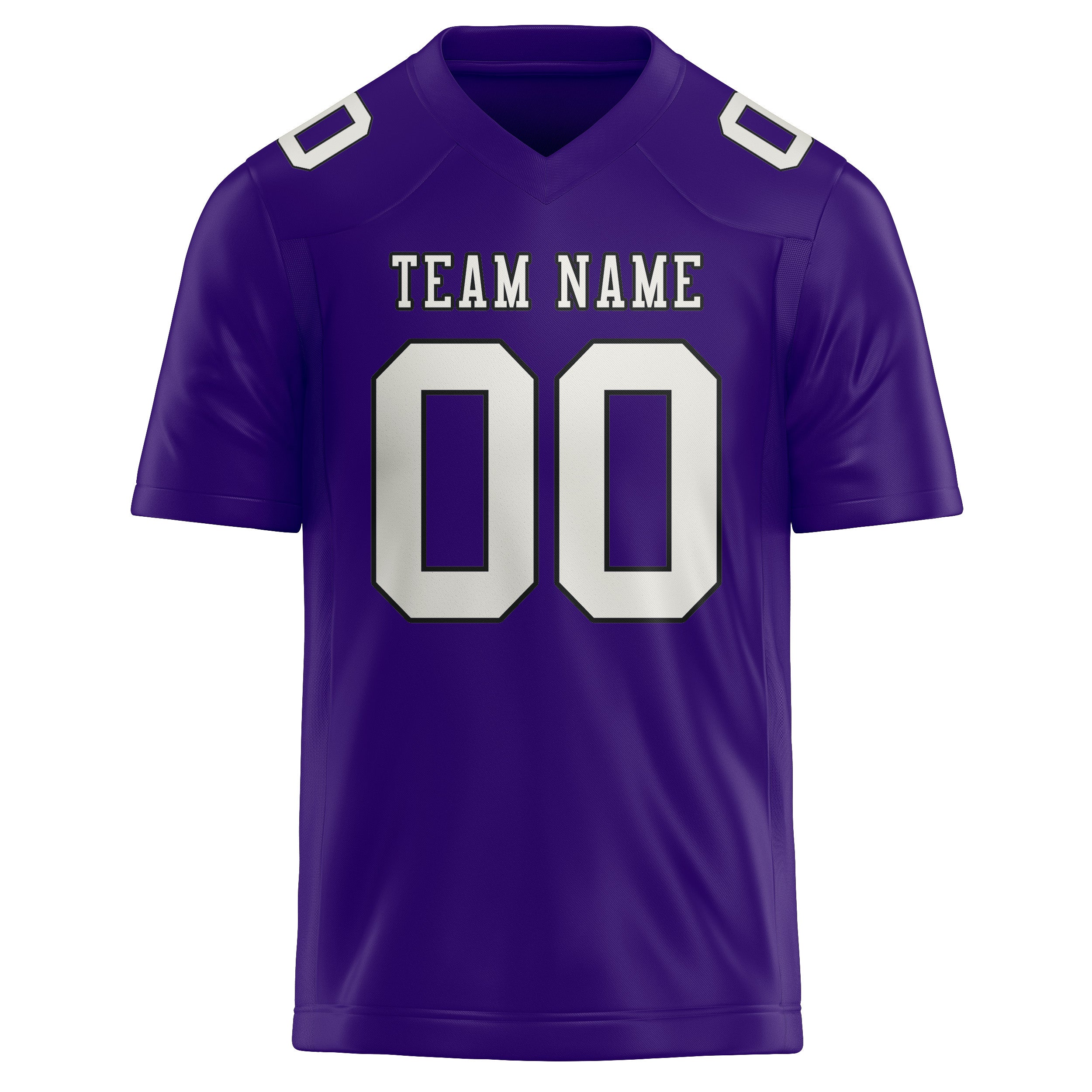 Custom Light Purple White Football Jersey
