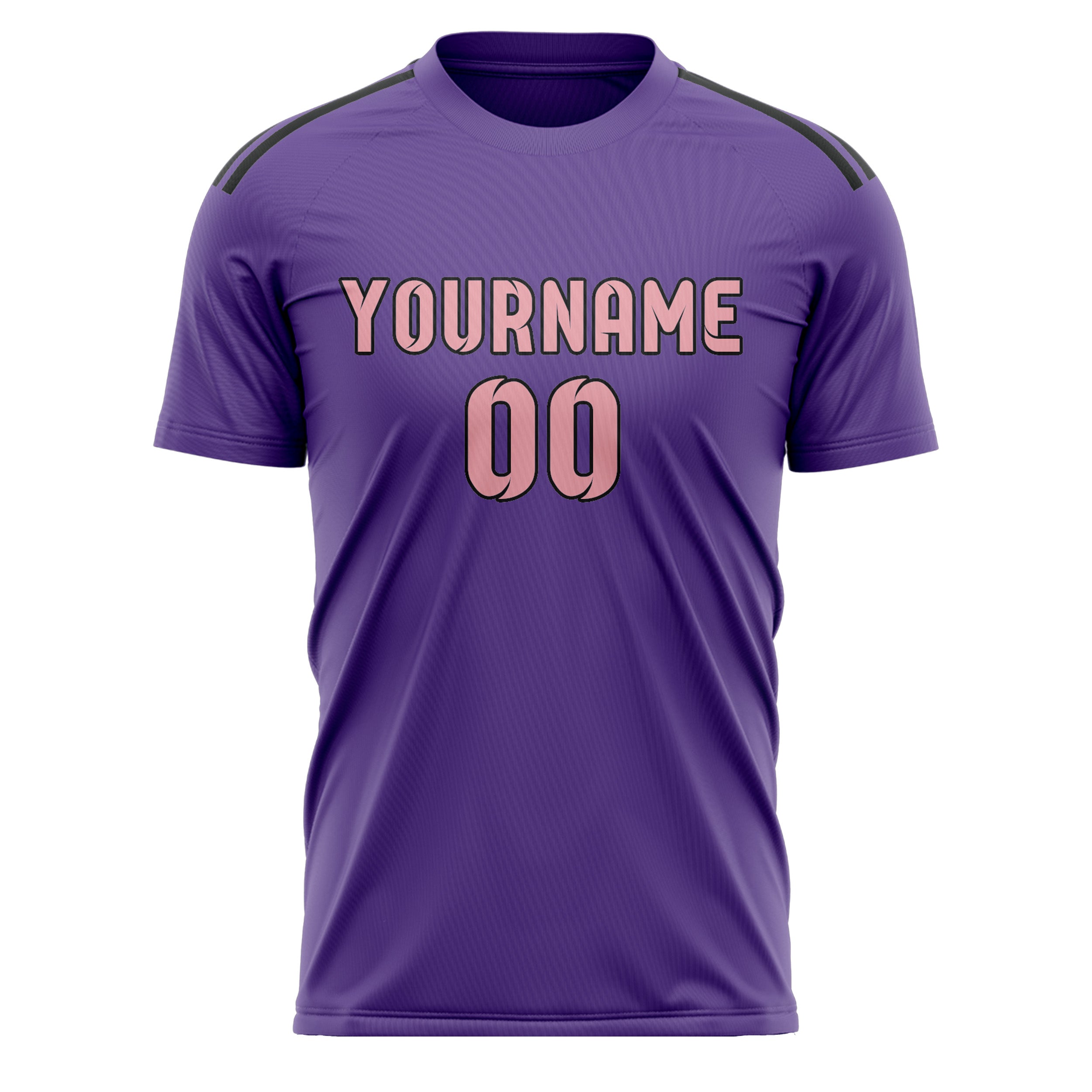 Custom Light Purple Light Pink Soccer Jersey