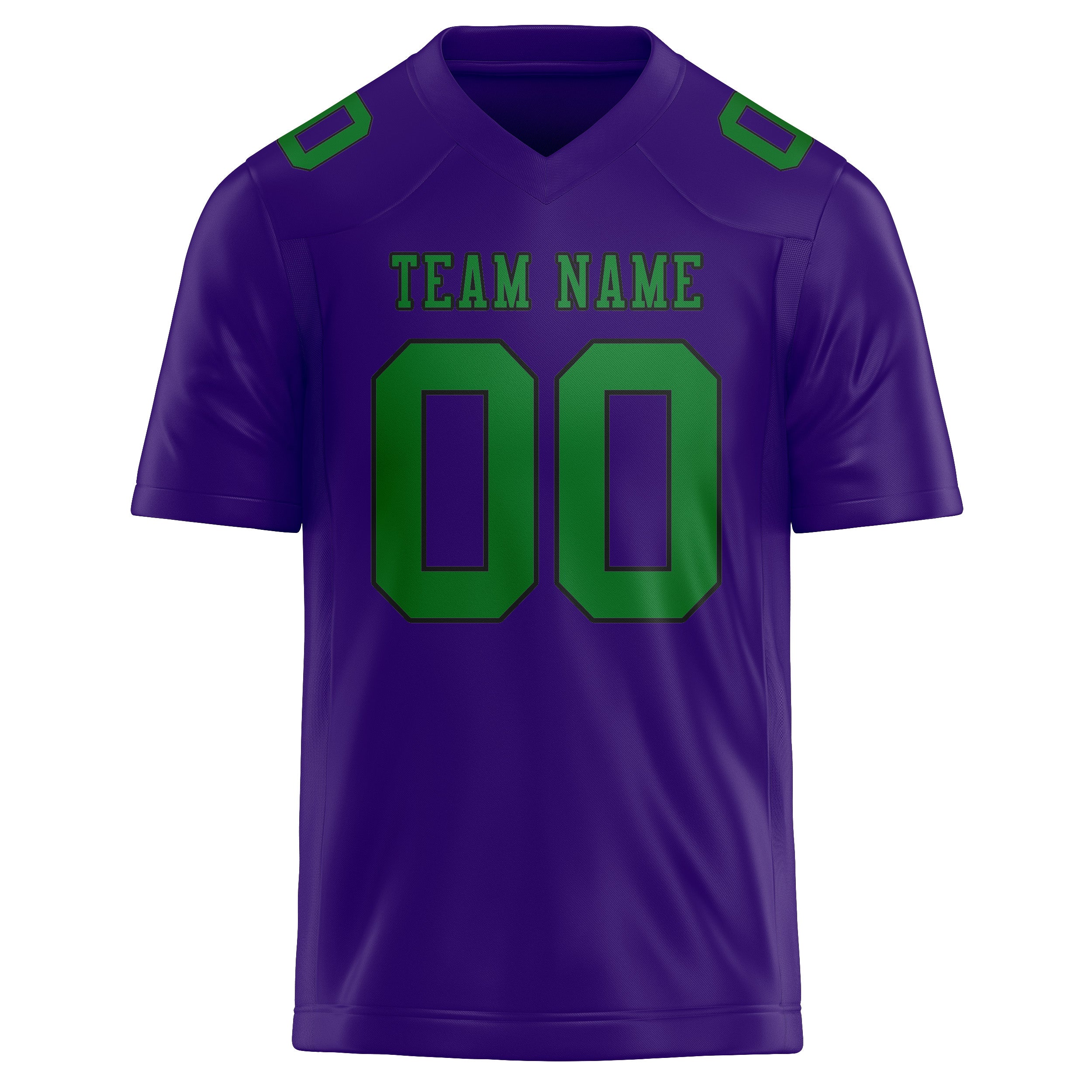 Custom Light Purple Emerald Green Football Jersey