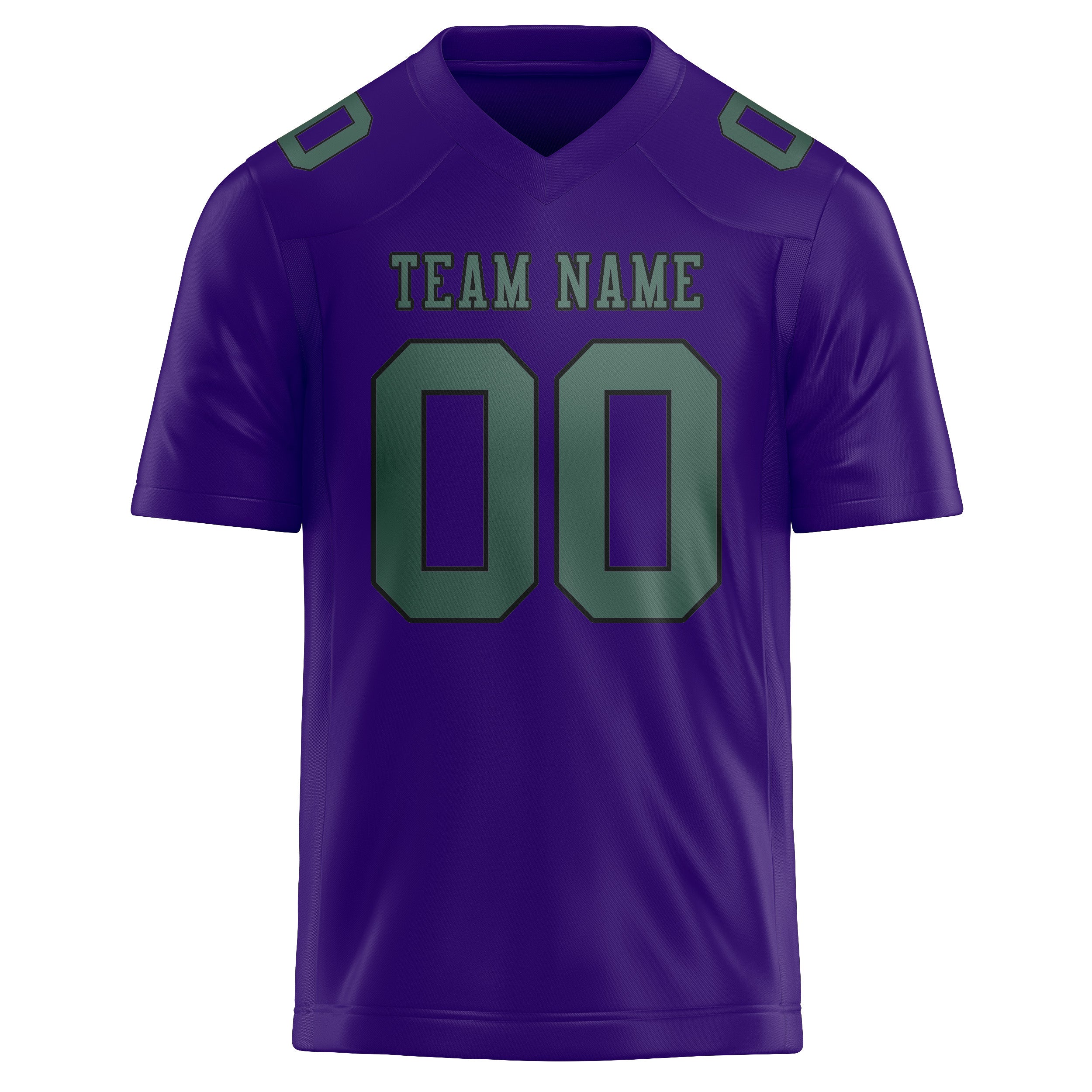 Custom Light Purple Blue Green Football Jersey