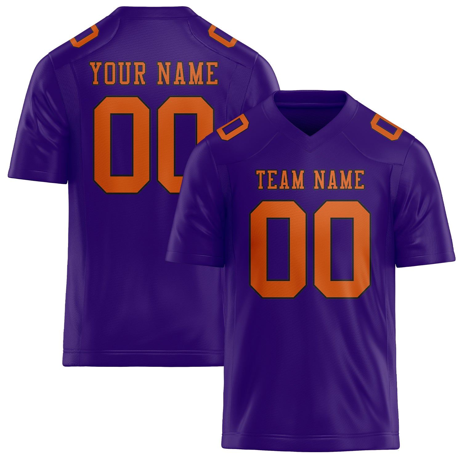 Custom Light Purple Orange Football Jersey
