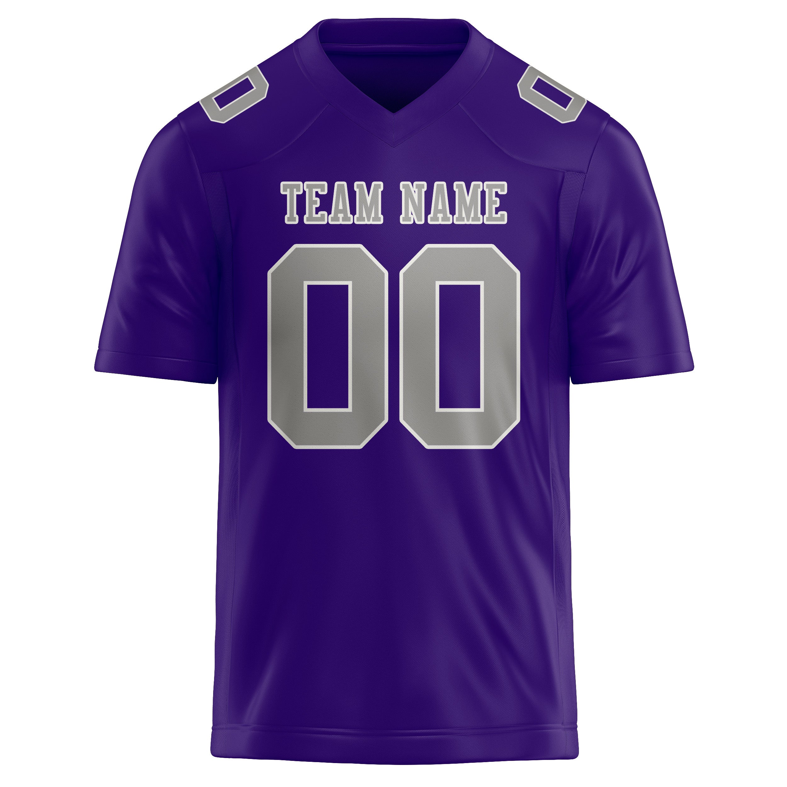 Custom Light Purple Gray Football Jersey