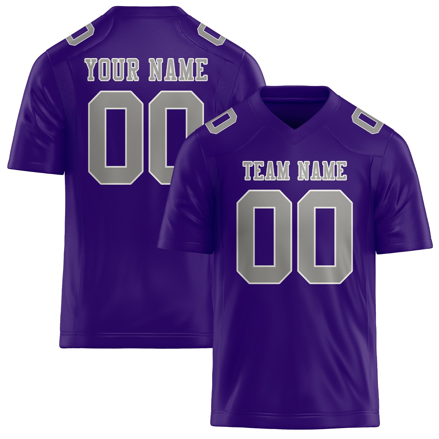 Custom Light Purple Gray Football Jersey