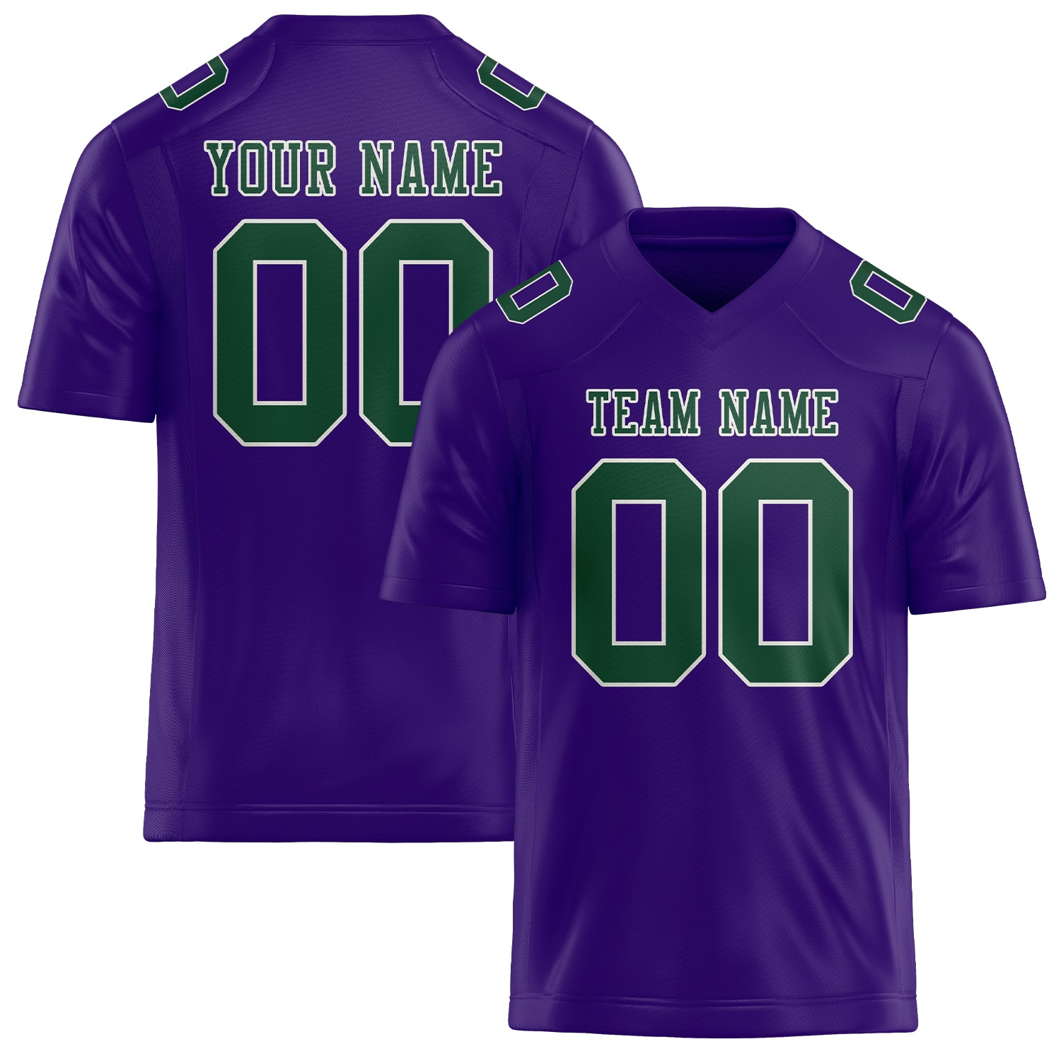 Custom Light Purple Green Football Jersey