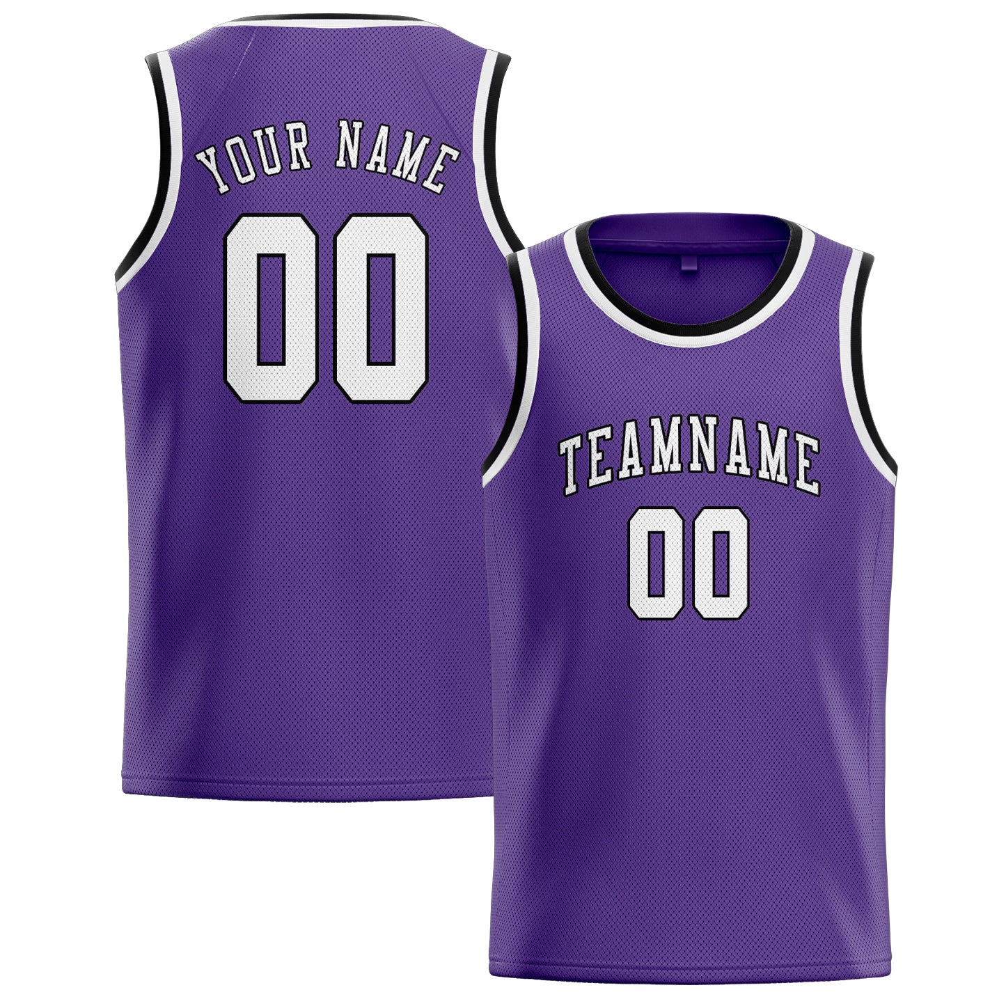 Custom Light Purple White Basketball Jersey