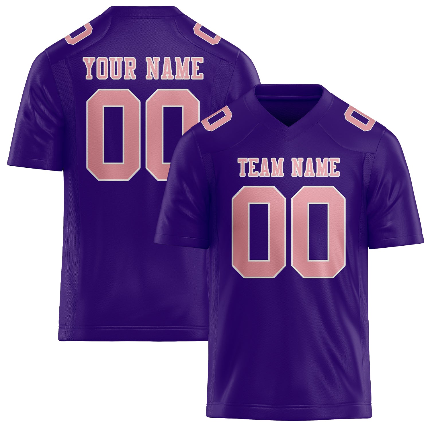Custom Light Purple Light Pink Football Jersey