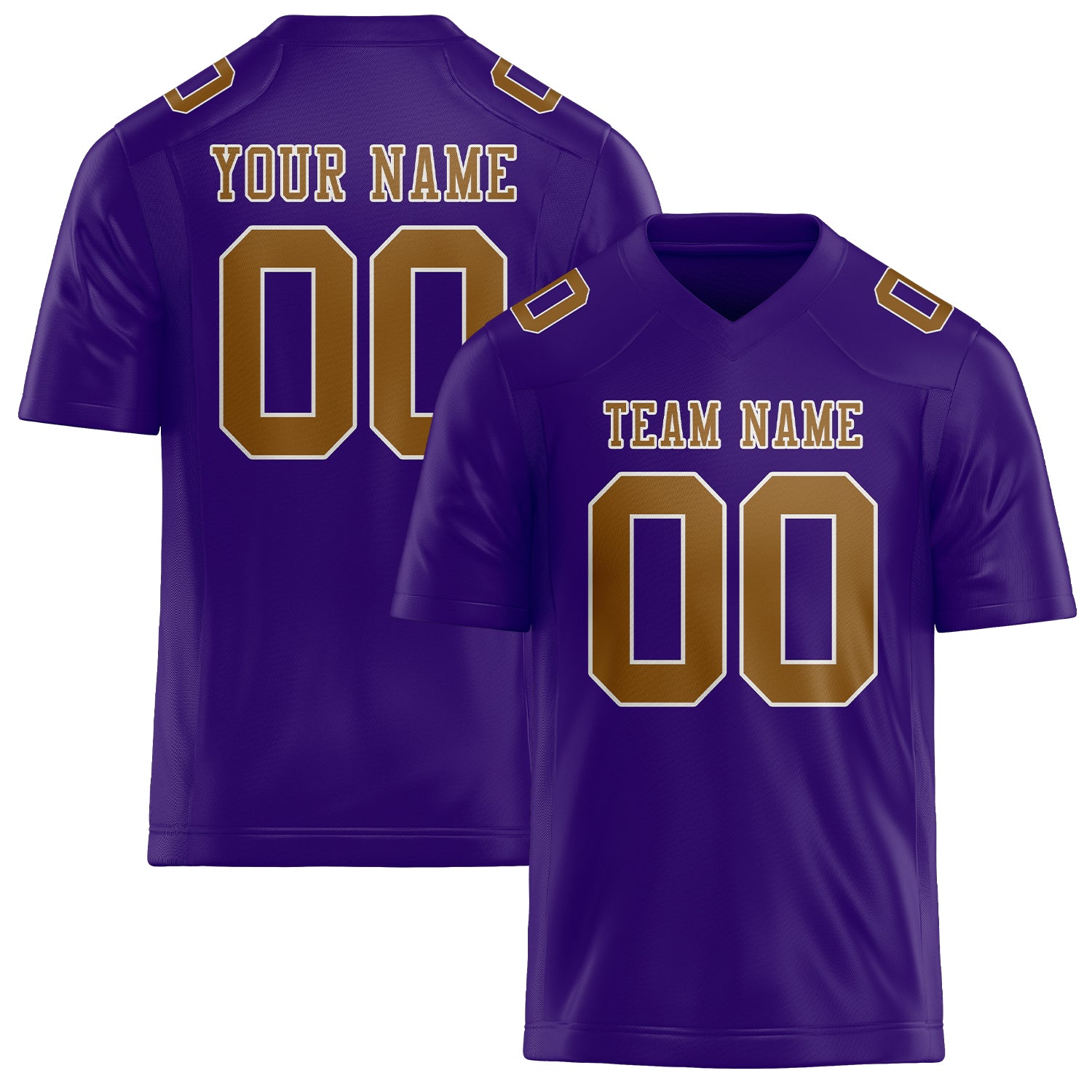 Custom Light Purple Khaki Football Jersey