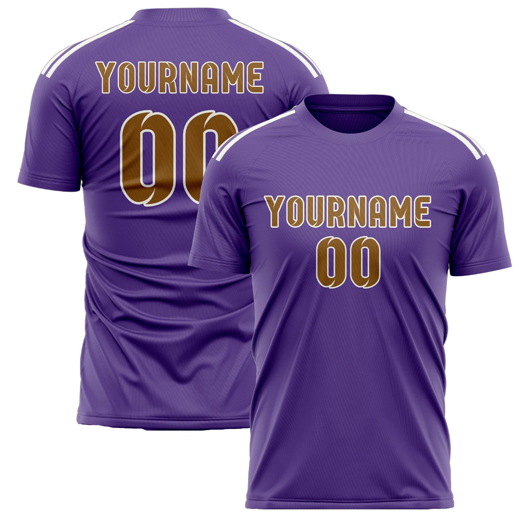 Custom Light Purple Khaki Soccer Jersey