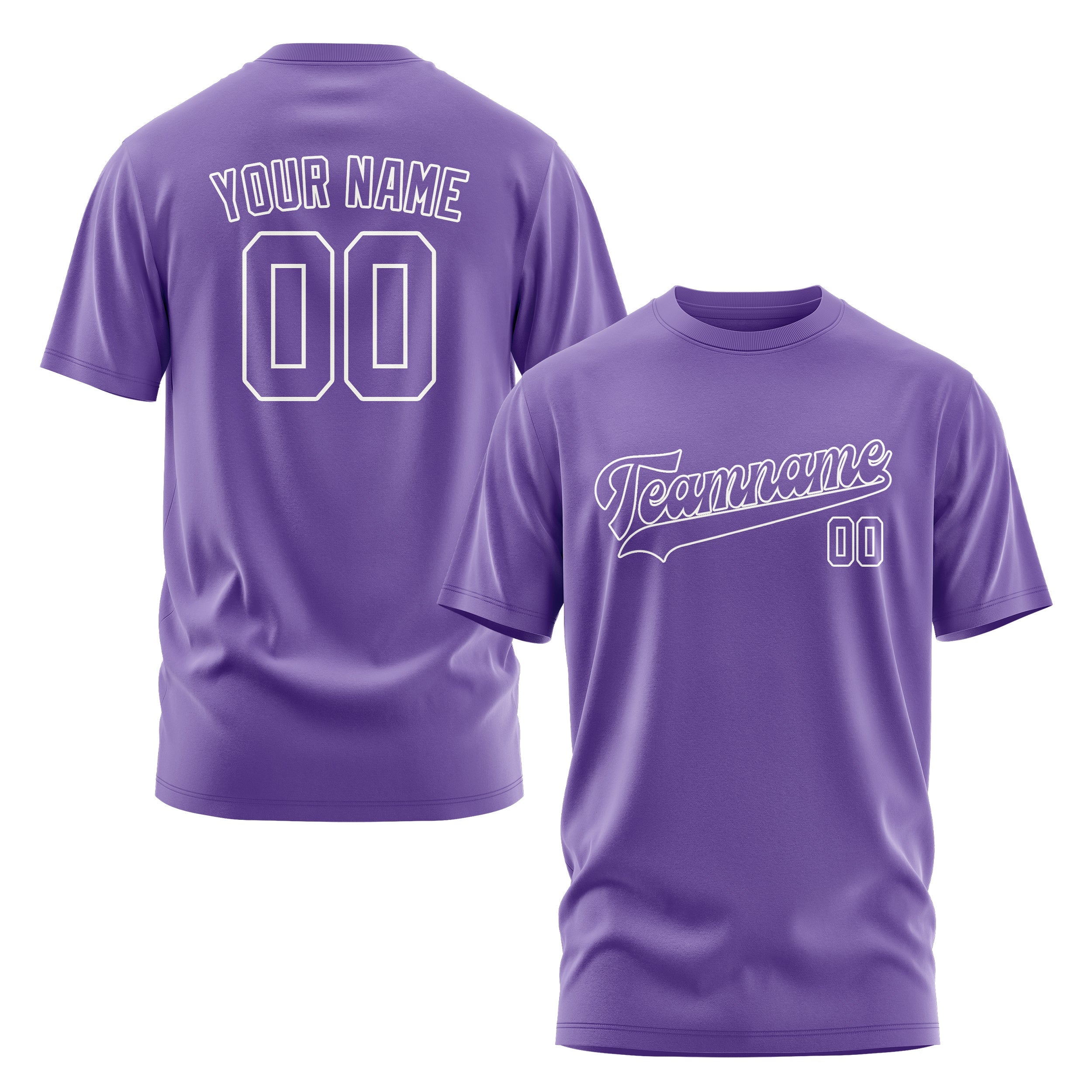 Custom Light Purple Light Purple T-Shirt