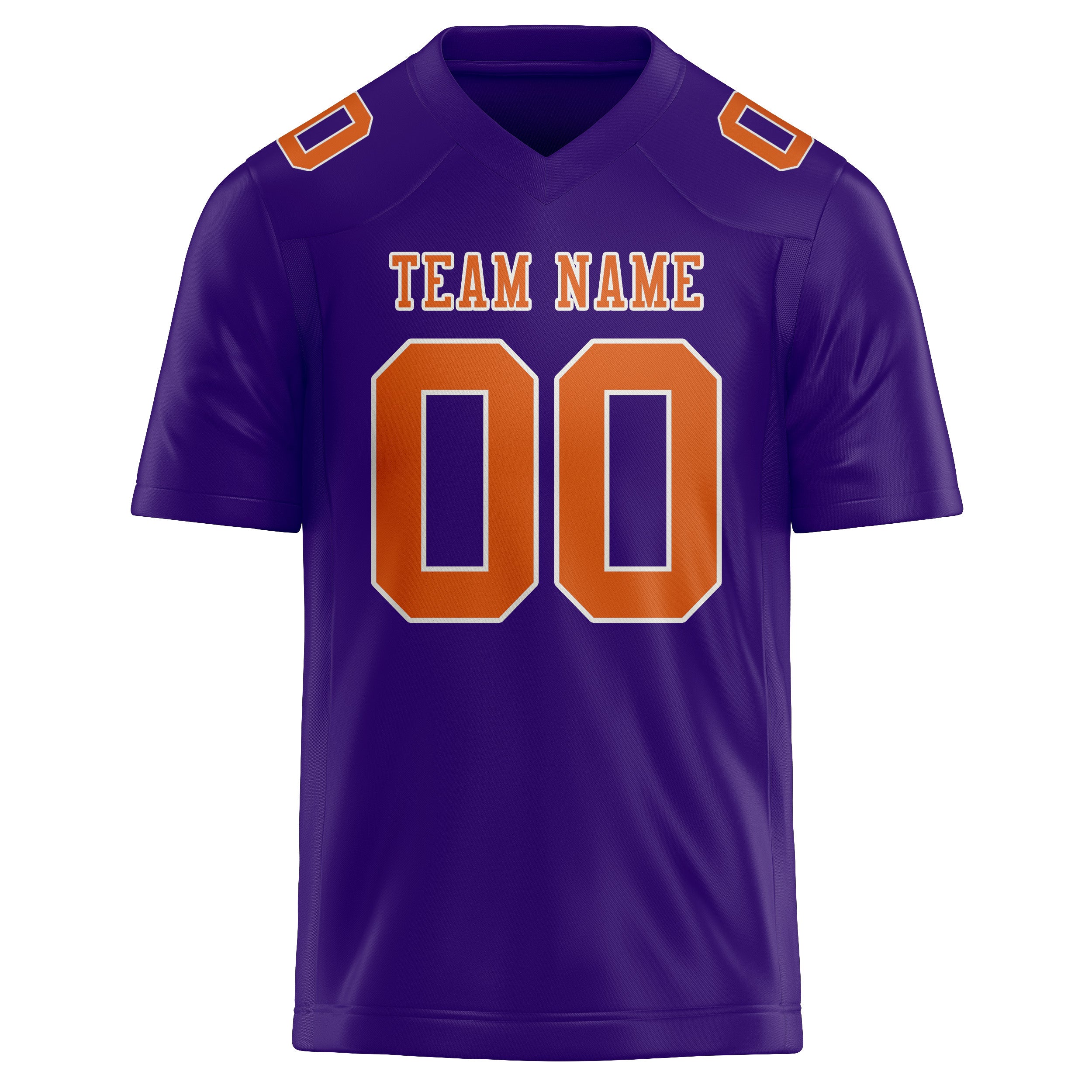 Custom Light Purple Orange Football Jersey