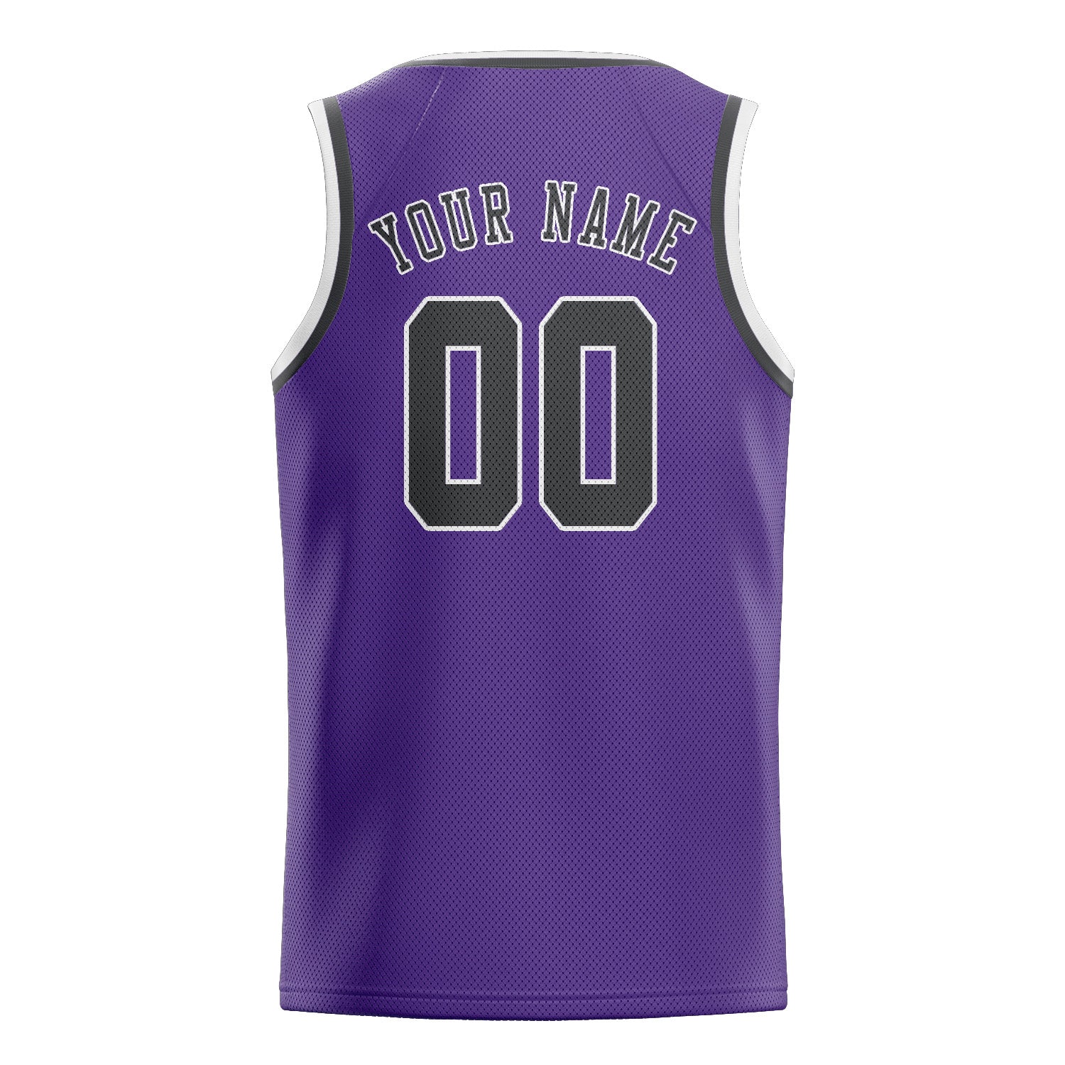 Custom Light Purple Dark Grey Basketball Jersey