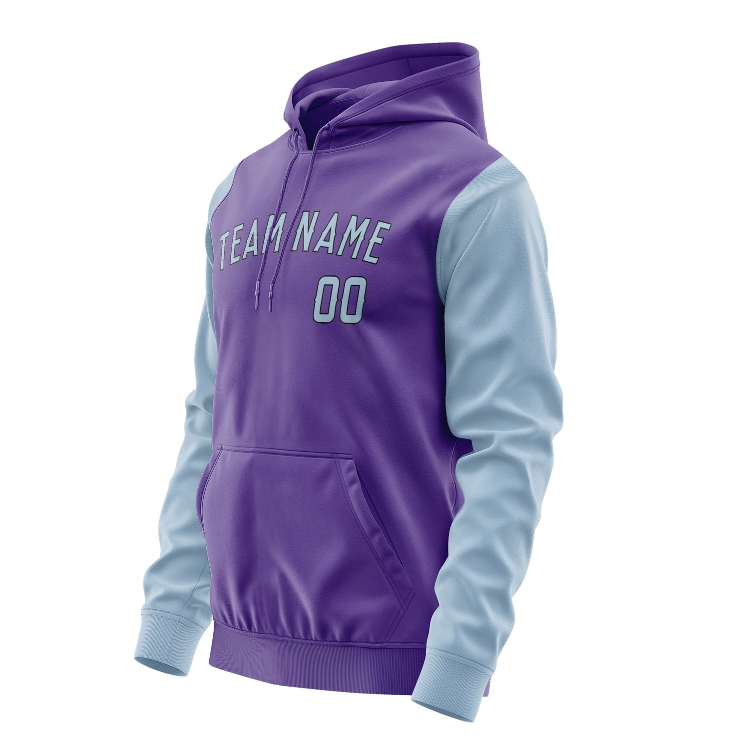 Custom Light Purple Light Blue Hoodie 2323080823B31708