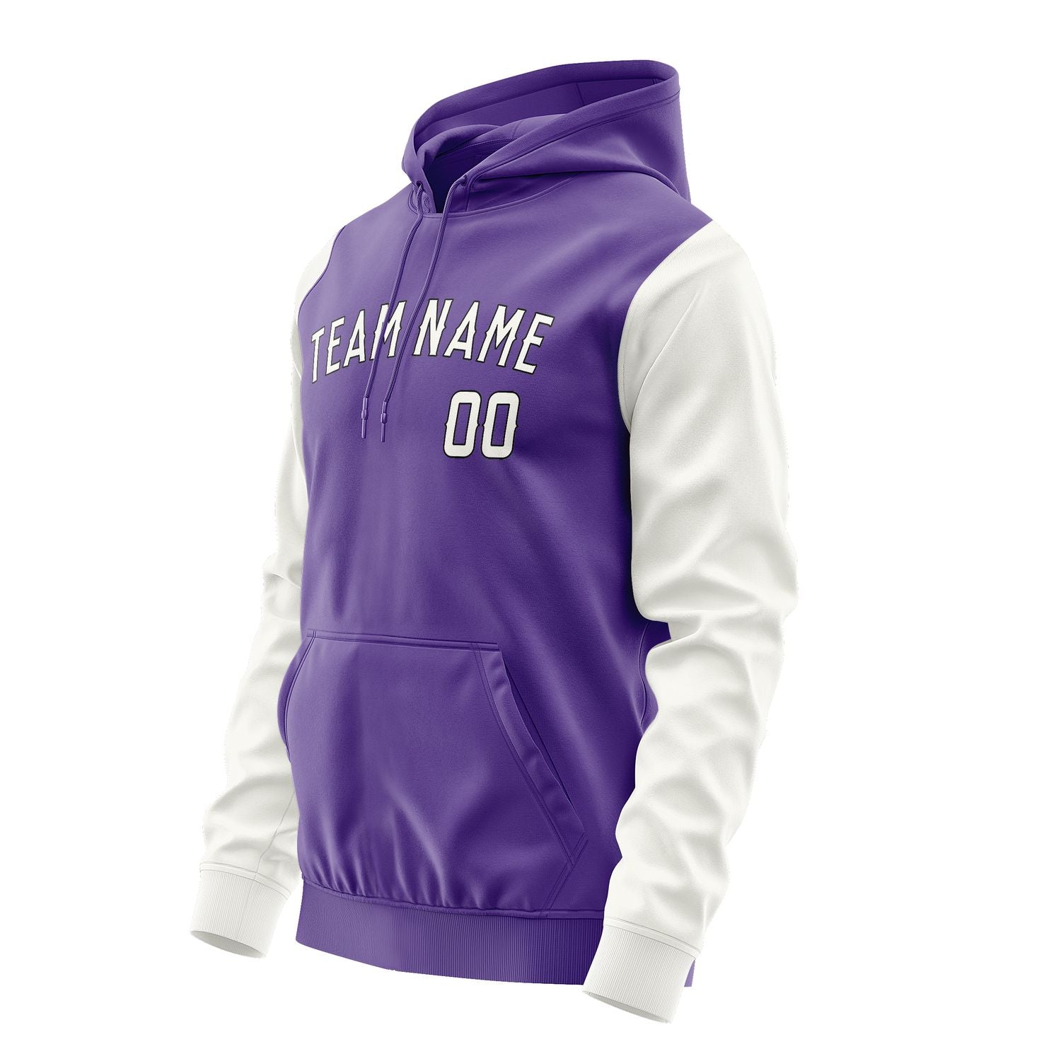 Custom Light Purple White Hoodie 2323181823B31718