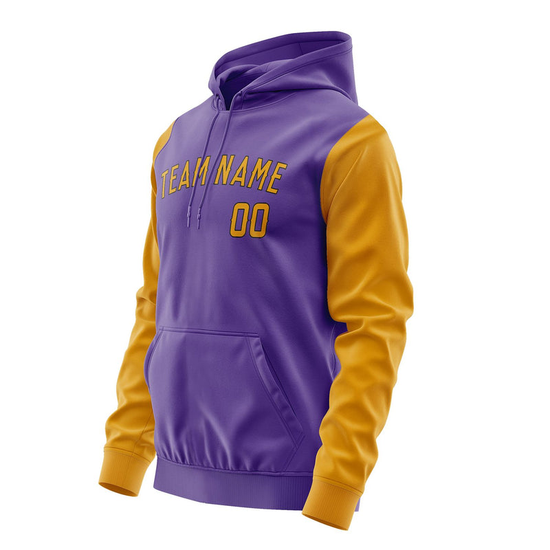 Custom Light Purple Yellow Hoodie 2323191923B31719