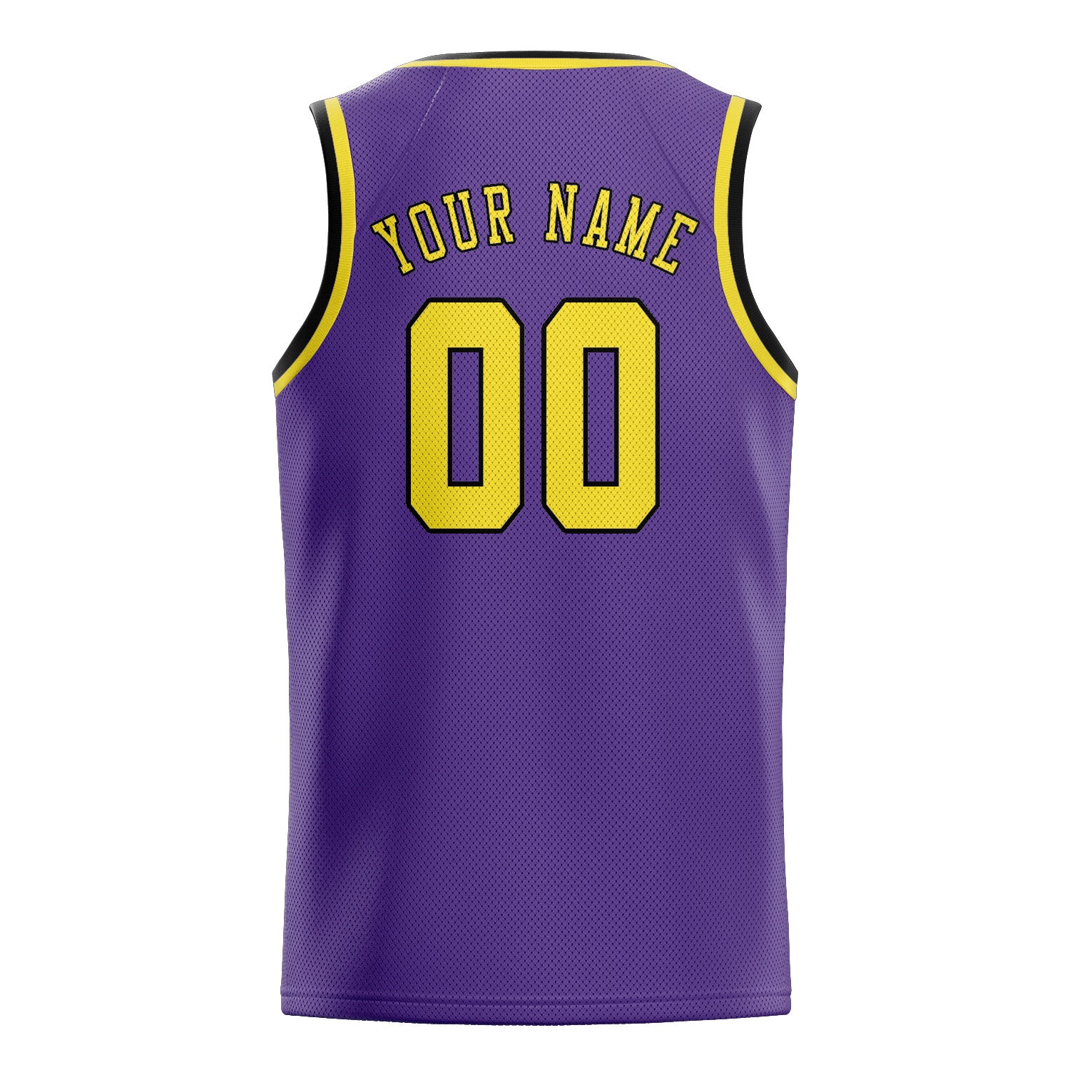 Custom Light Purple Light Yellow Basketball Jersey