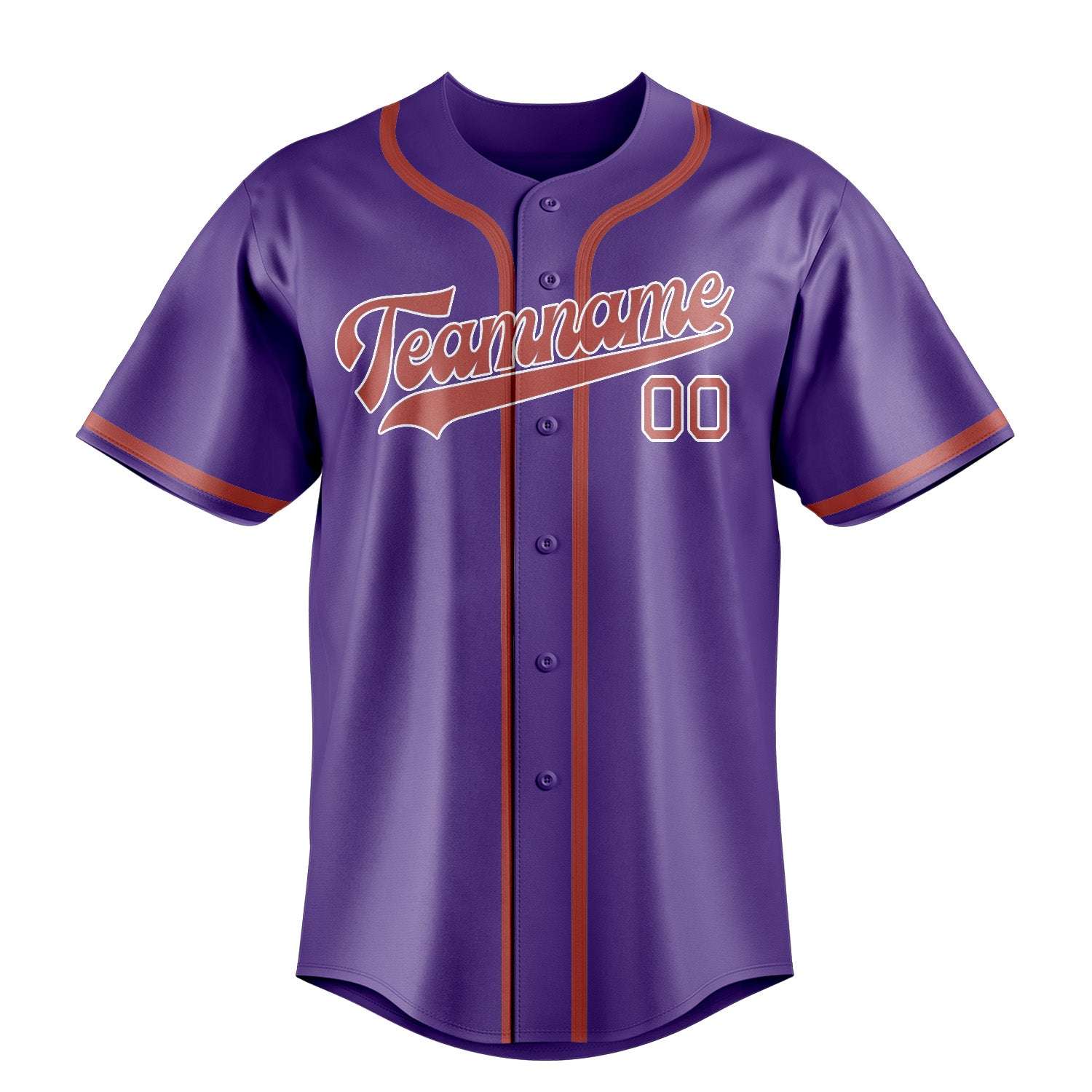 Custom Light Purple Copper Rose Baseball Jersey