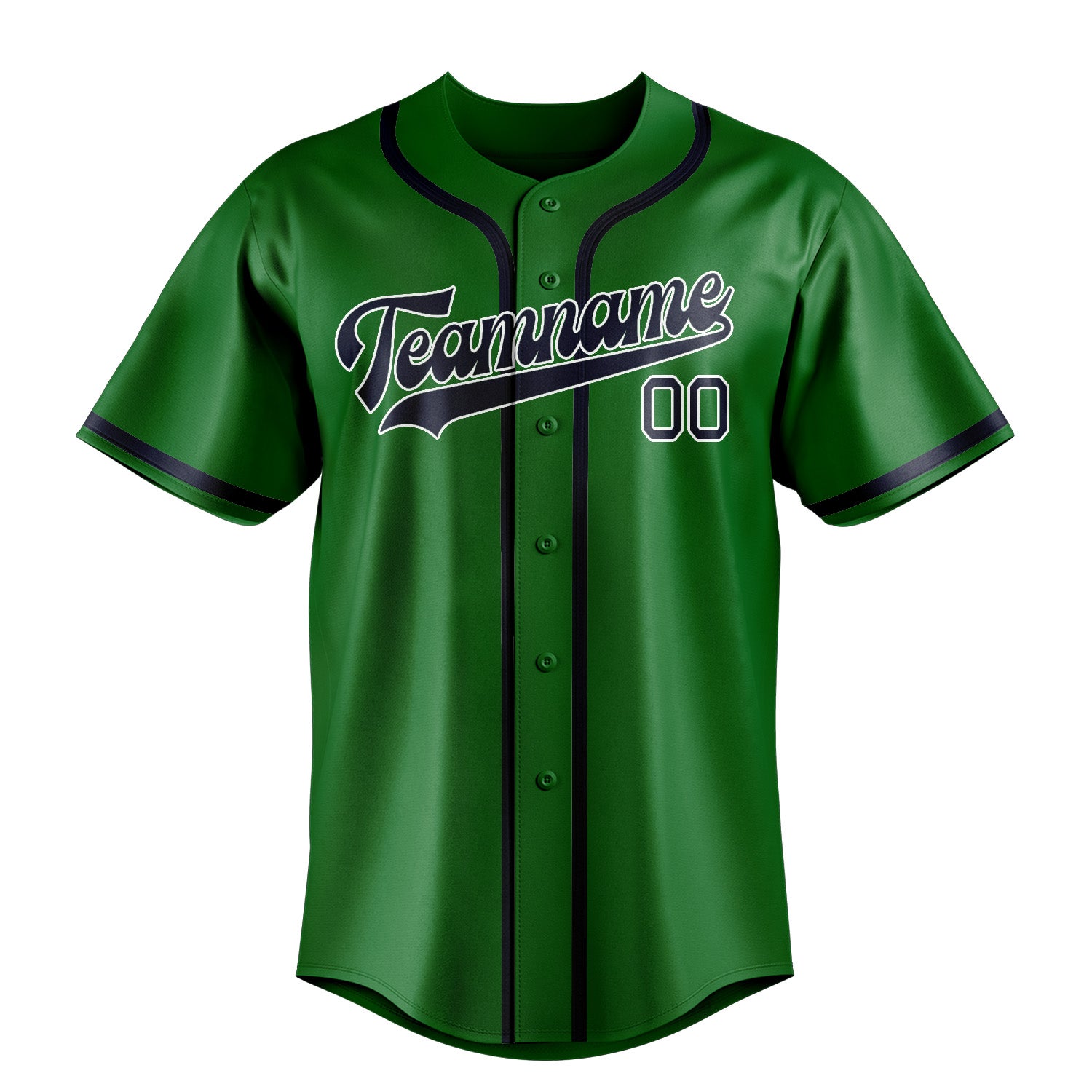 Custom Emerald Green Navy Baseball Jersey