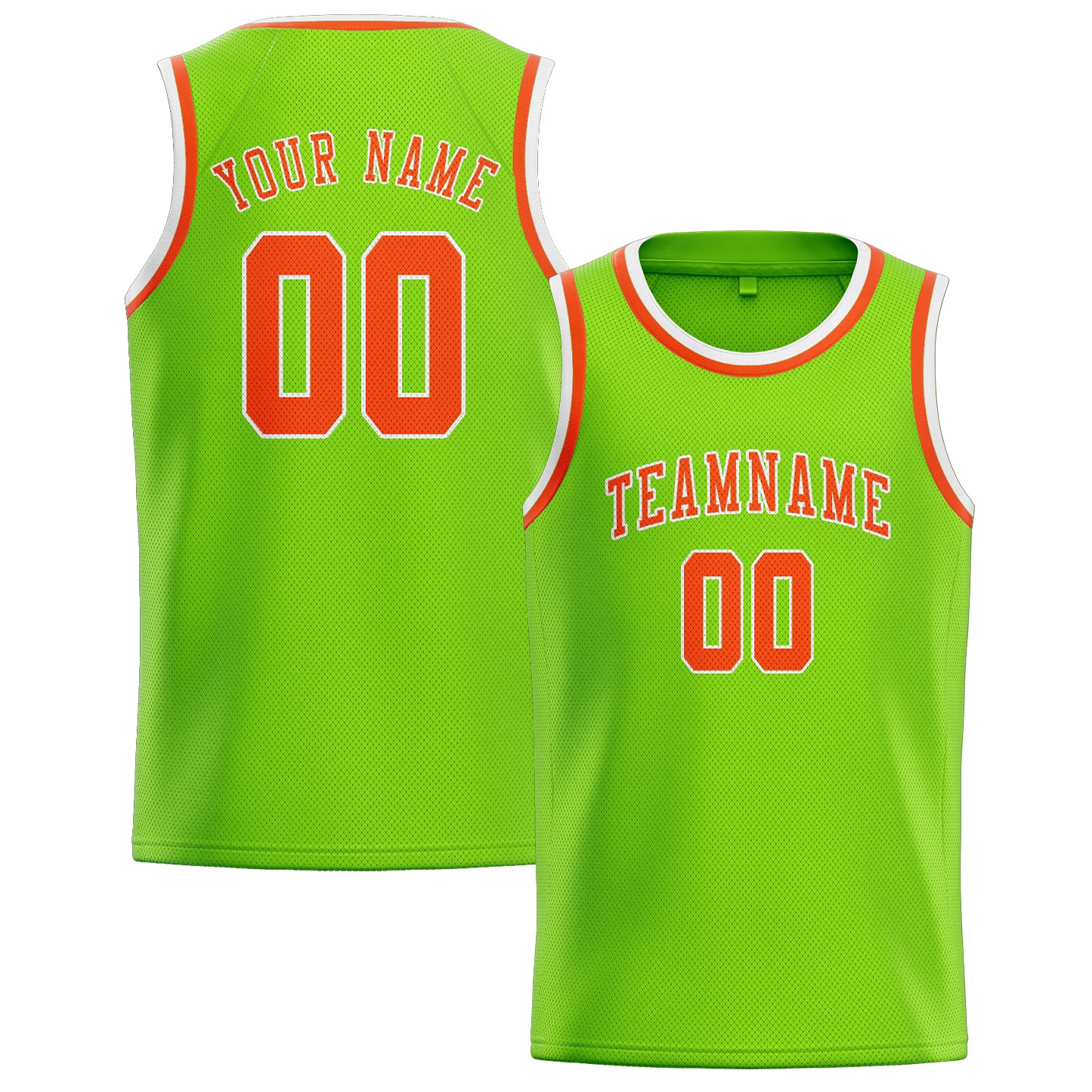 Custom Emerald Green Orange Red Basketball Jersey