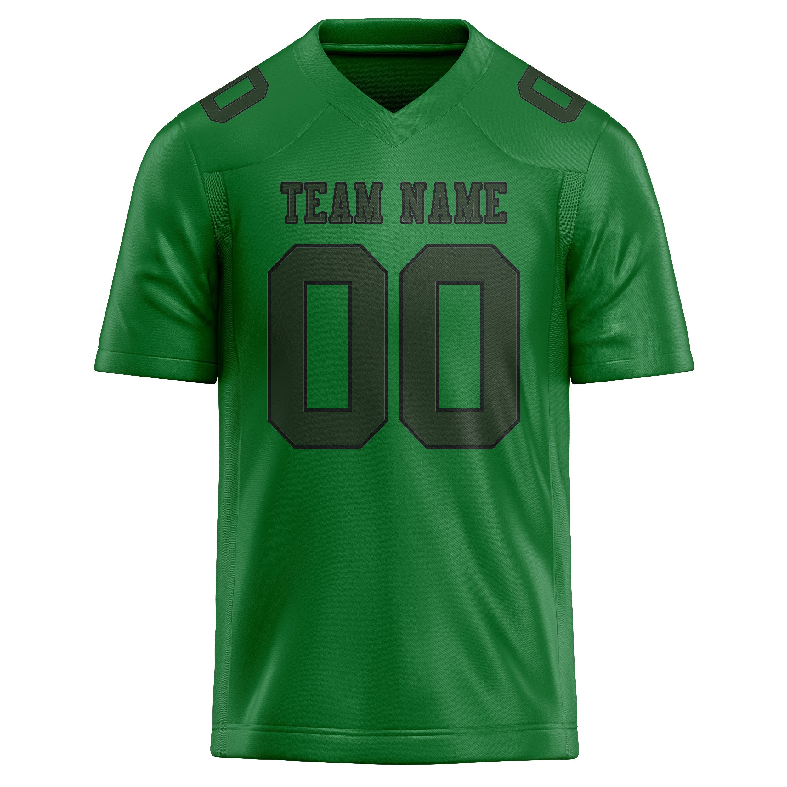 Custom Emerald Green Dark Green Football Jersey