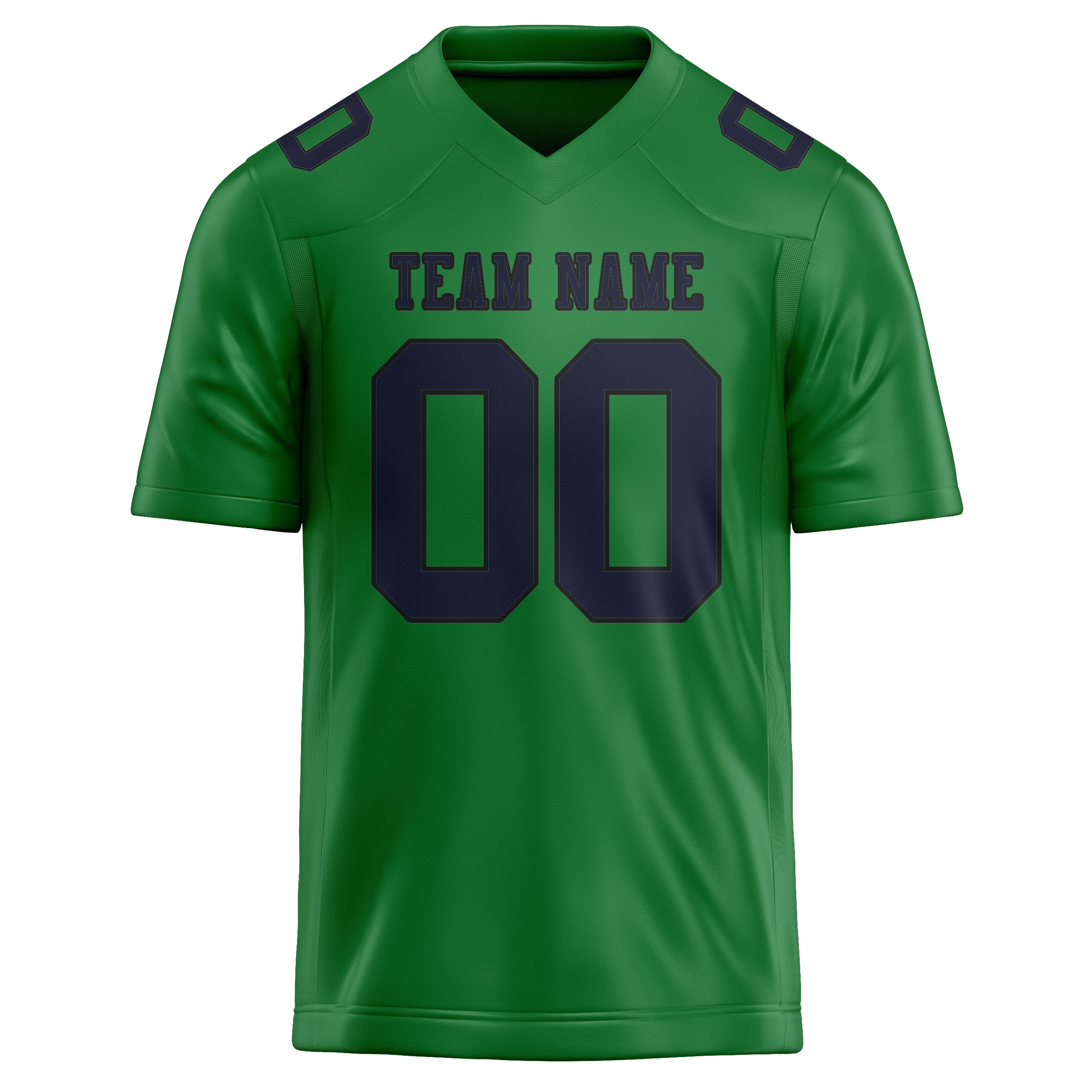 Custom Emerald Green Navy Football Jersey
