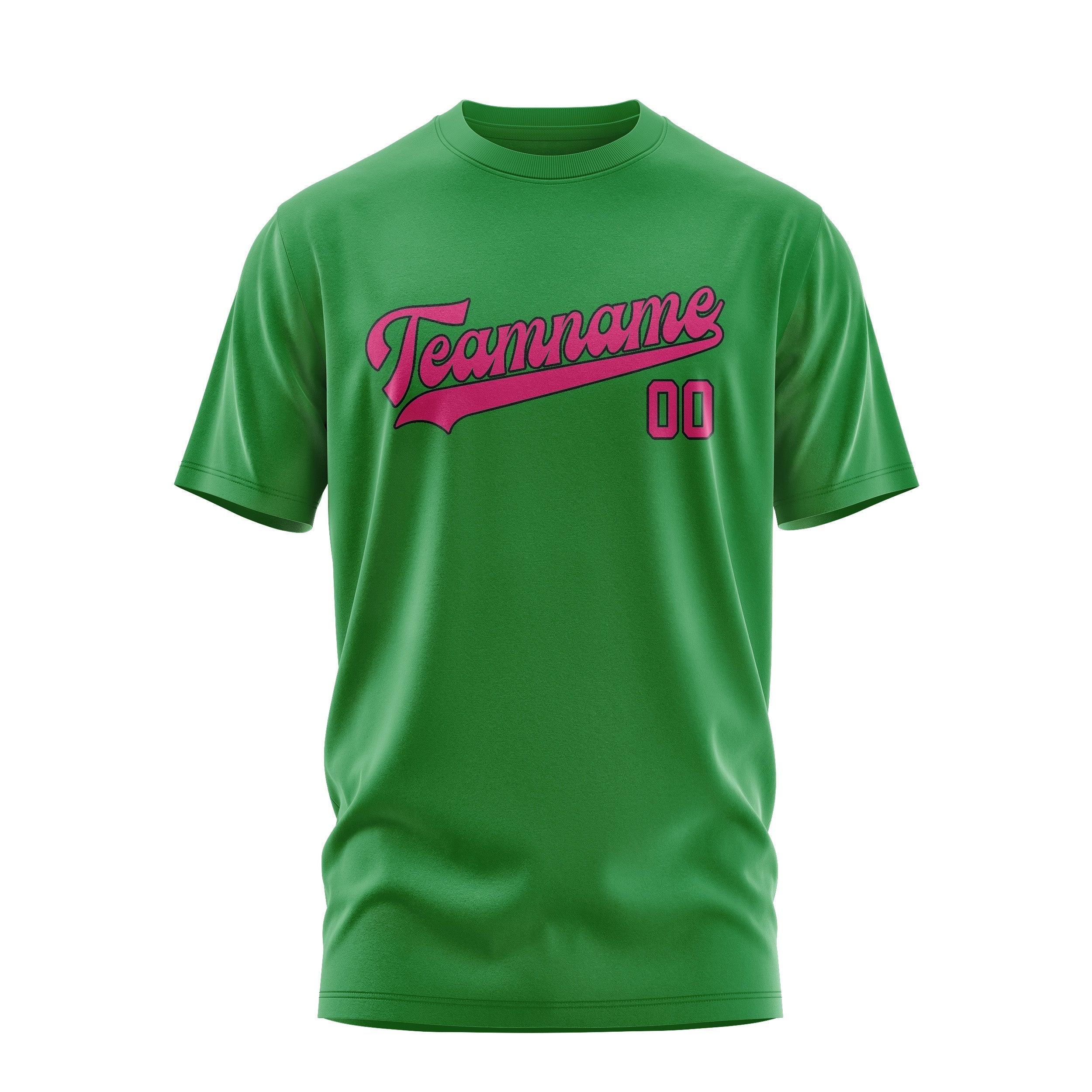 Custom Emerald Green Pink T-Shirt