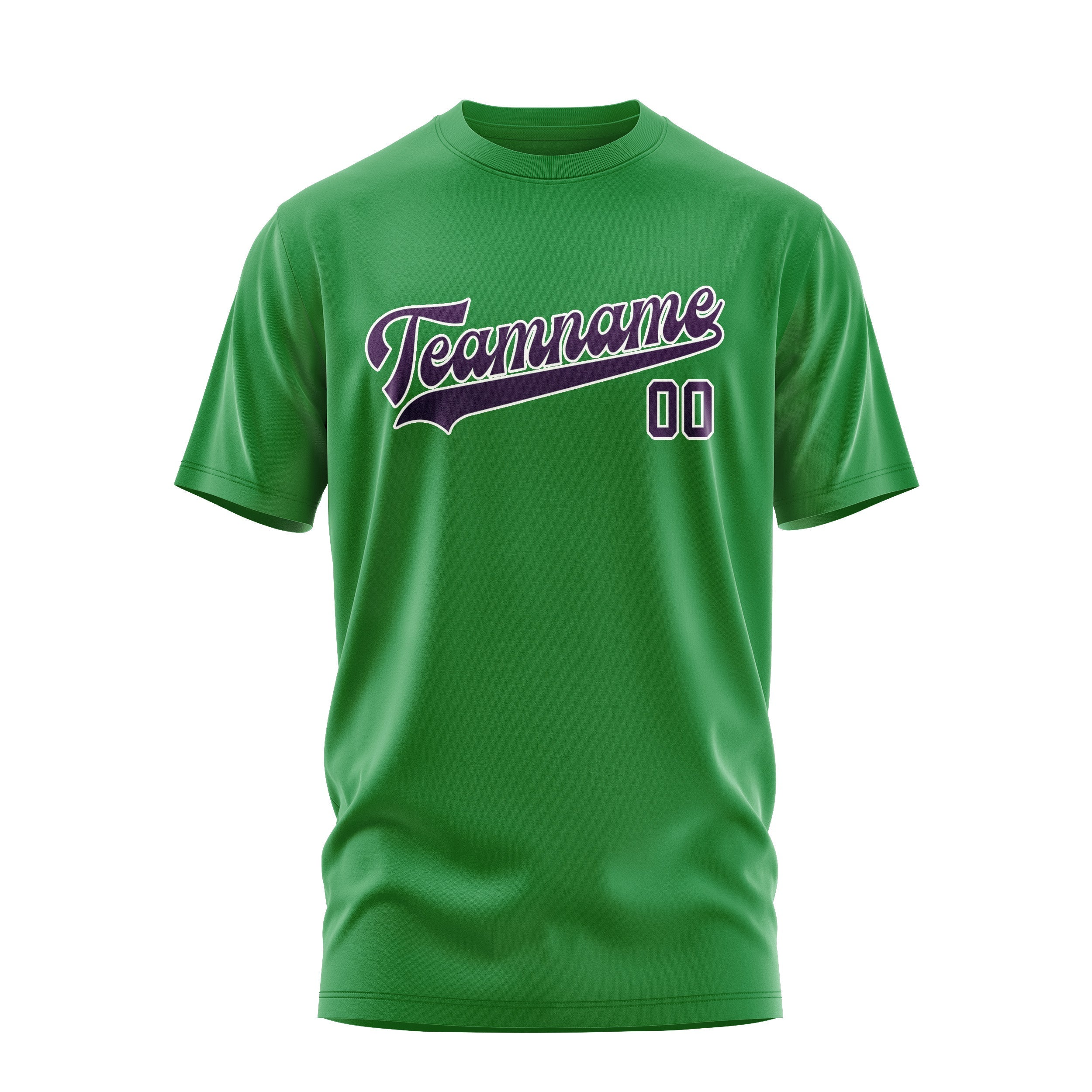 Custom Emerald Green Purple T-Shirt