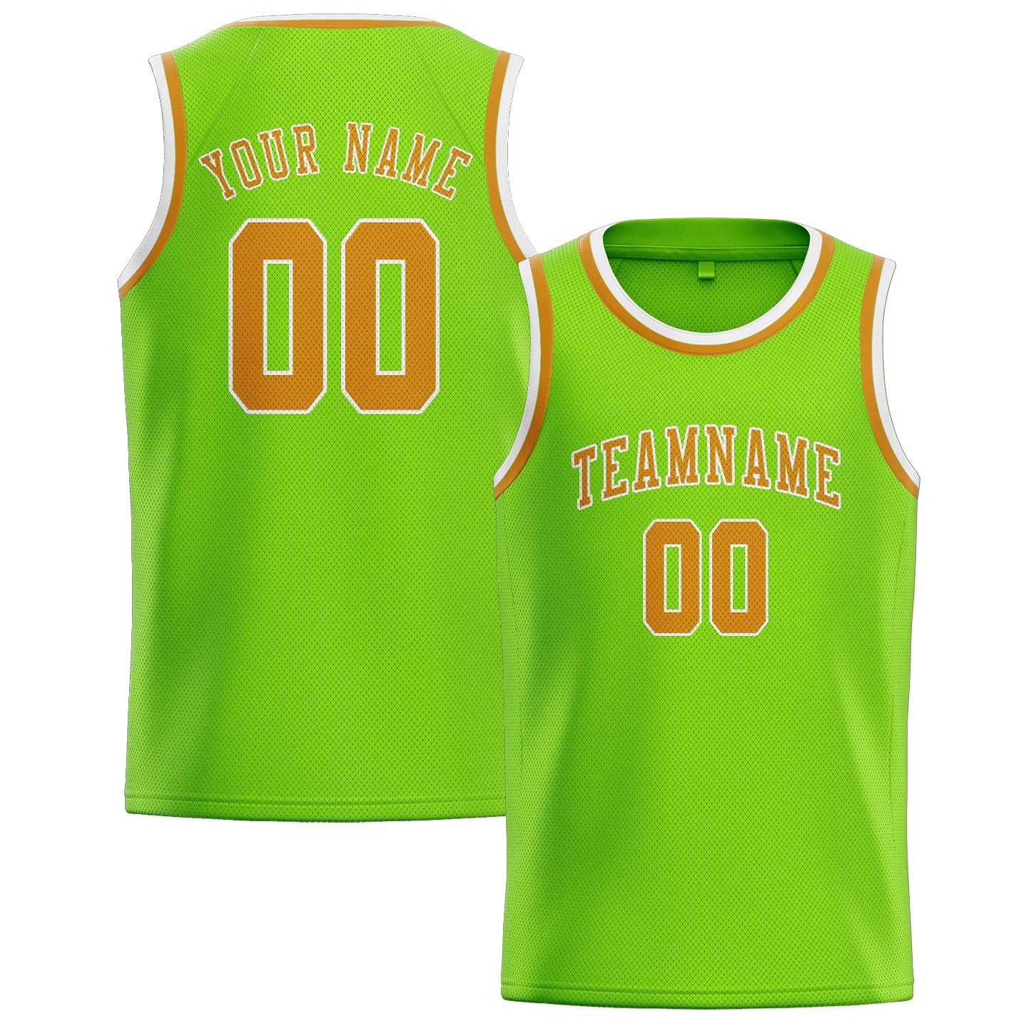 Custom Emerald Green Yellow Basketball Jersey